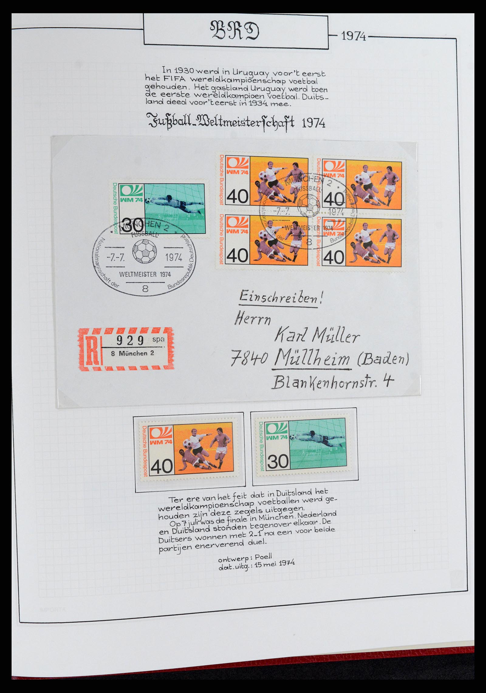 37502 039 - Postzegelverzameling 37502 Bundespost 1949-2000.