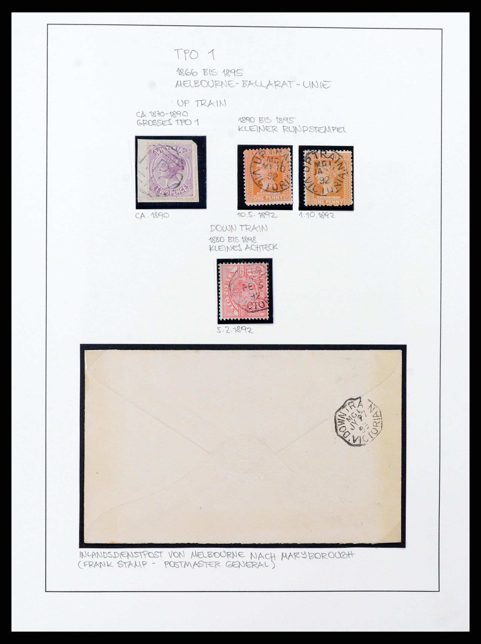 37514 001 - Postzegelverzameling 37514 Victoria stempels 1865-1930.
