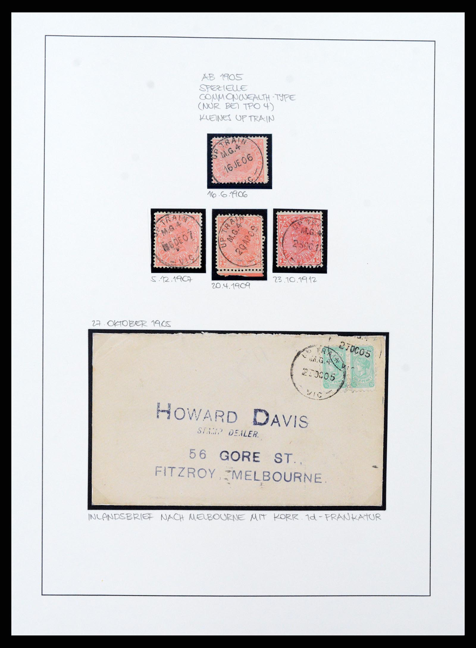 37514 008 - Stamp collection 37514 Victoria tpo cancellations 1865-1930.