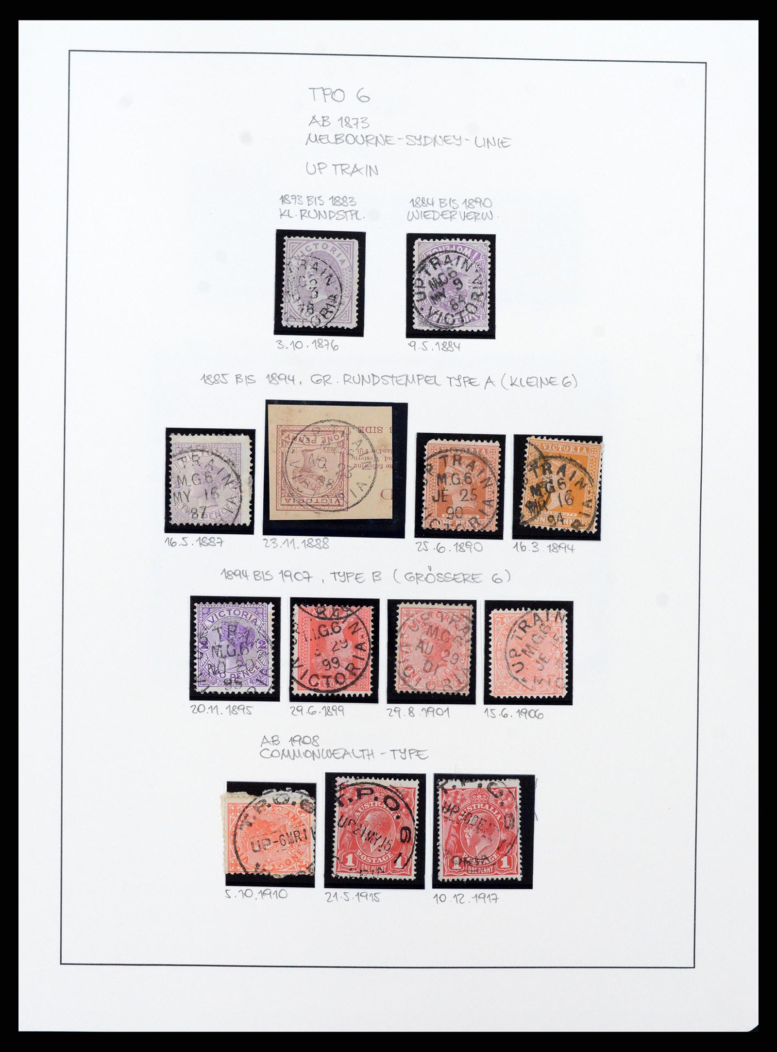 37514 011 - Postzegelverzameling 37514 Victoria stempels 1865-1930.