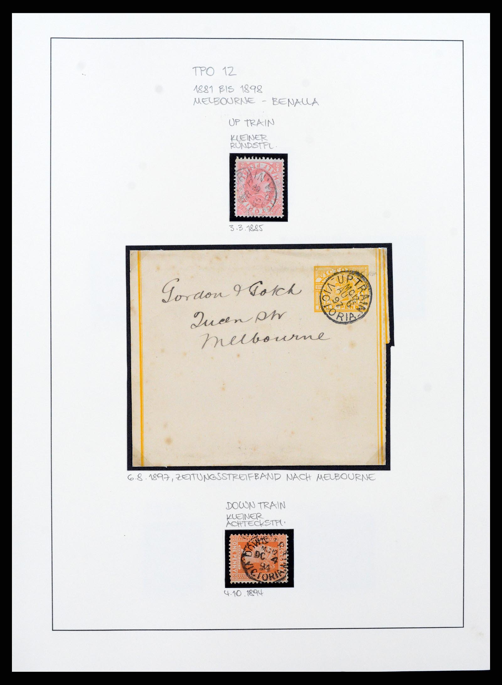 37514 018 - Postzegelverzameling 37514 Victoria stempels 1865-1930.