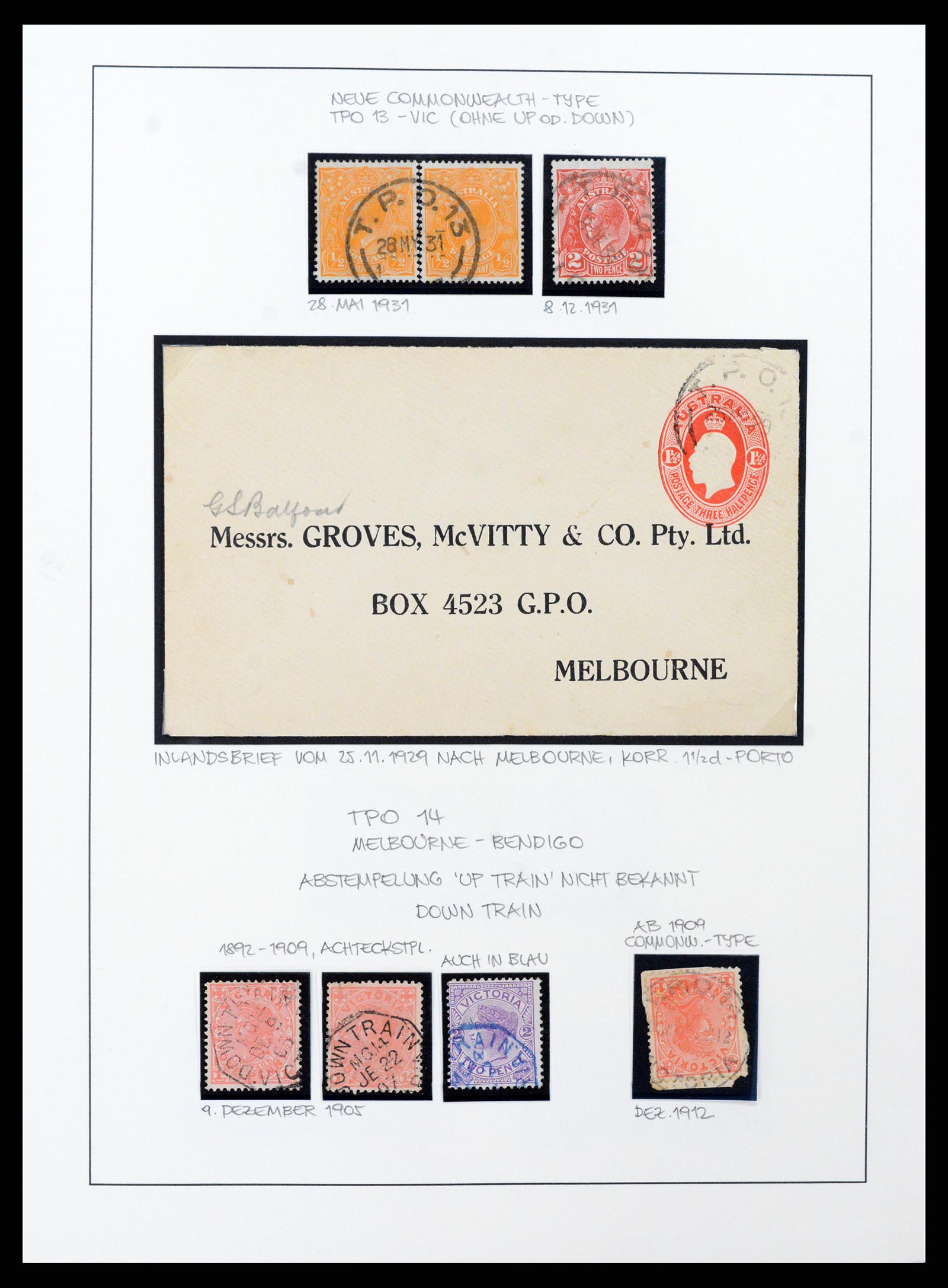 37514 020 - Postzegelverzameling 37514 Victoria stempels 1865-1930.