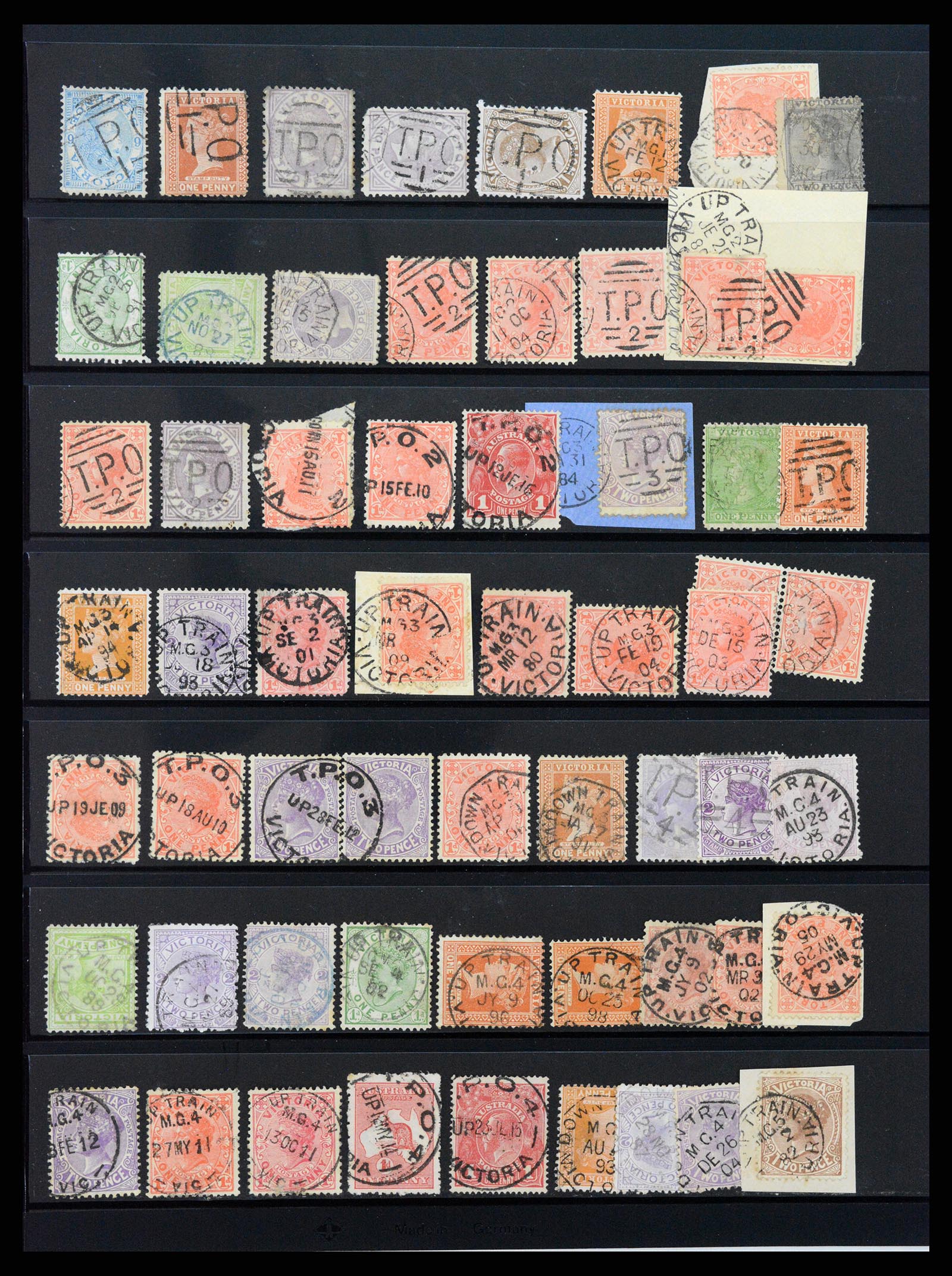 37514 029 - Postzegelverzameling 37514 Victoria stempels 1865-1930.
