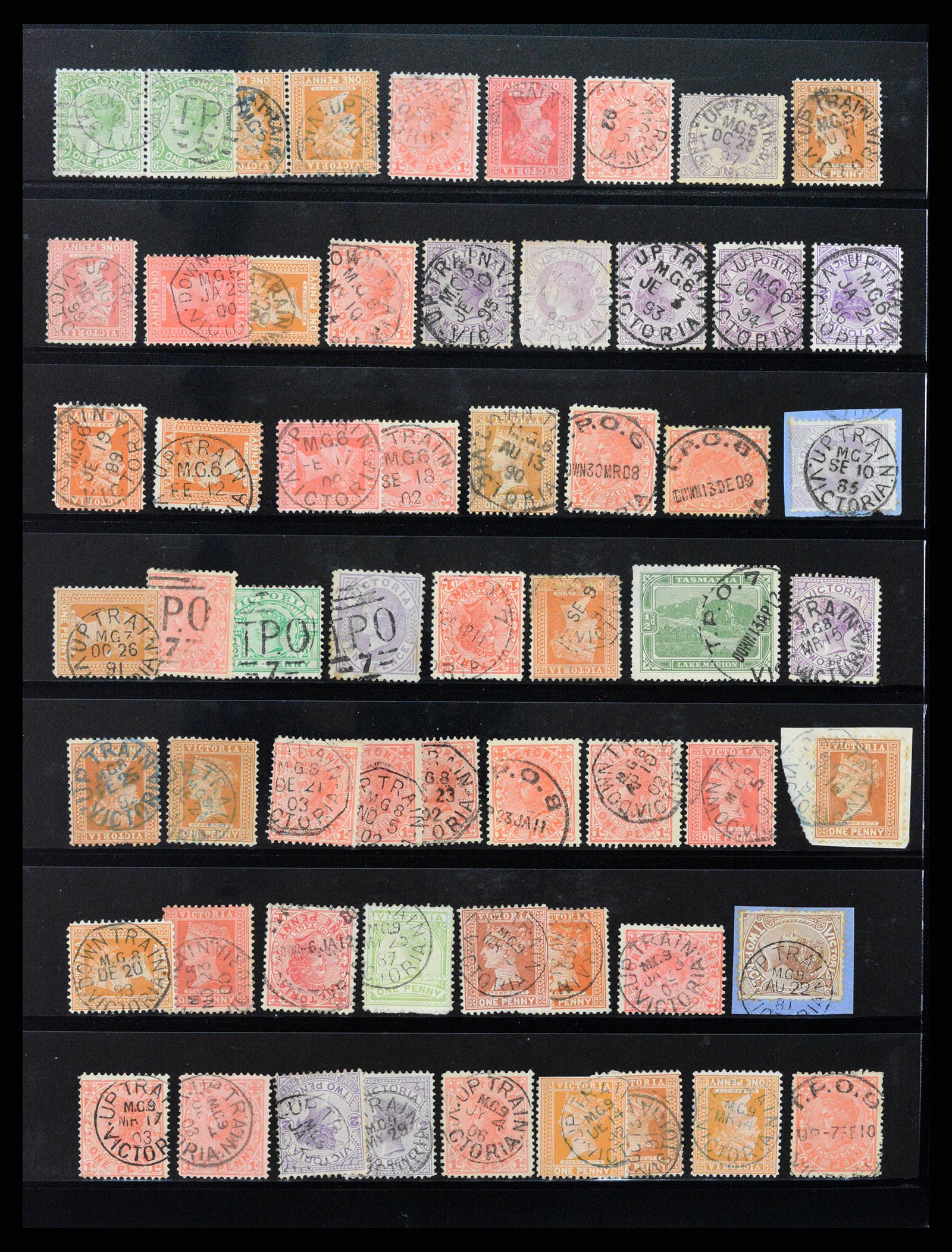 37514 030 - Postzegelverzameling 37514 Victoria stempels 1865-1930.