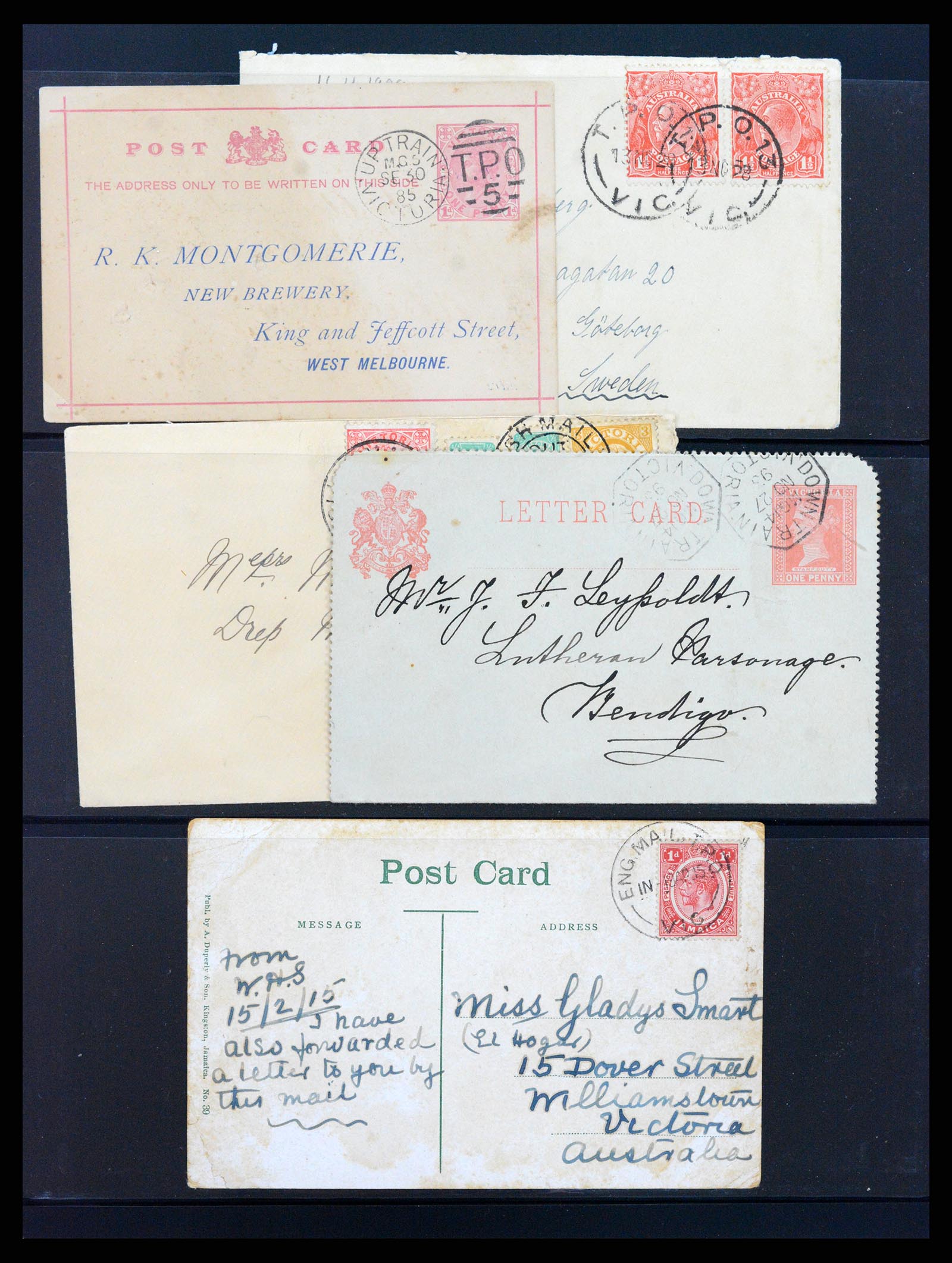 37514 039 - Postzegelverzameling 37514 Victoria stempels 1865-1930.