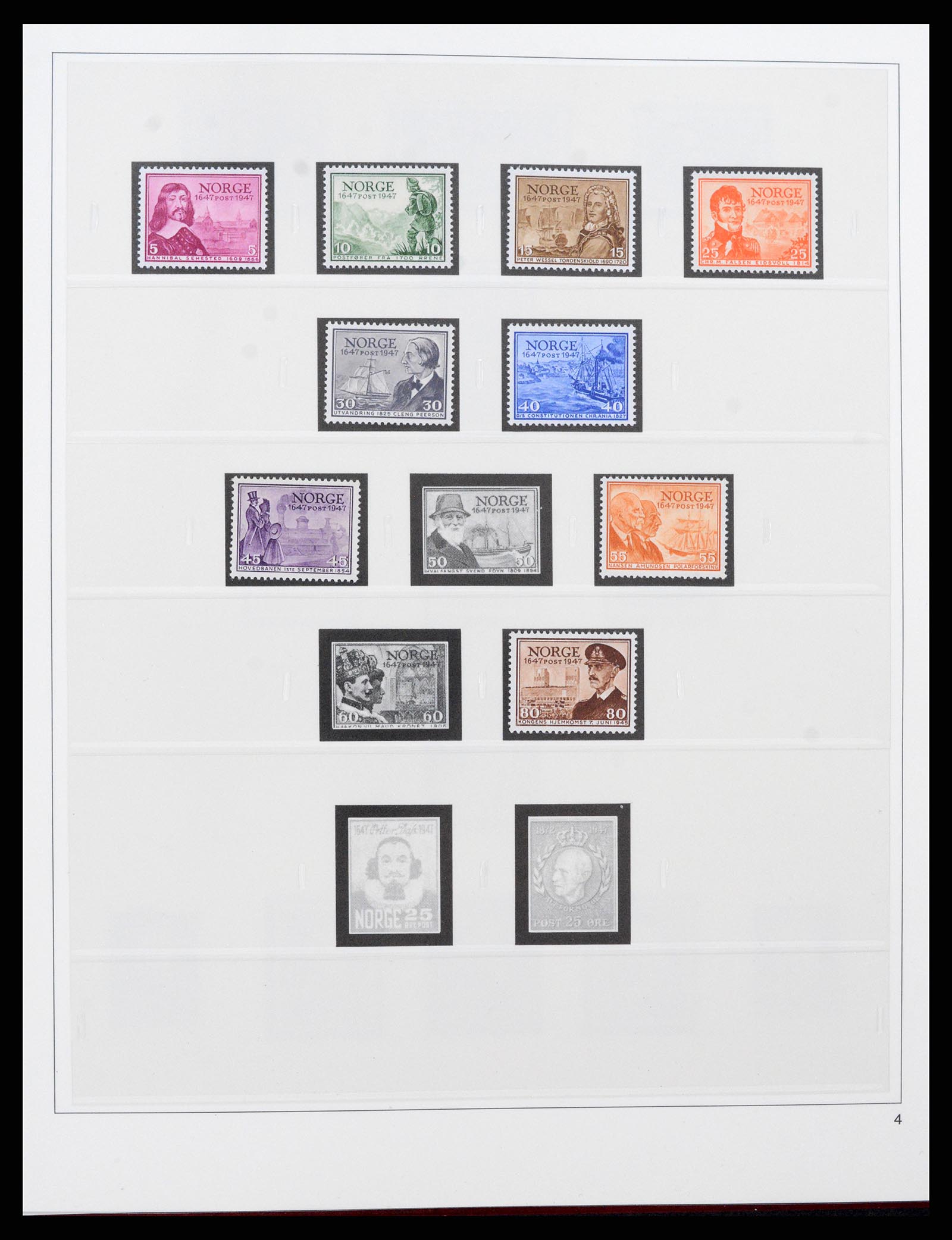 37517 004 - Postzegelverzameling 37517 Noorwegen 1936-2000.