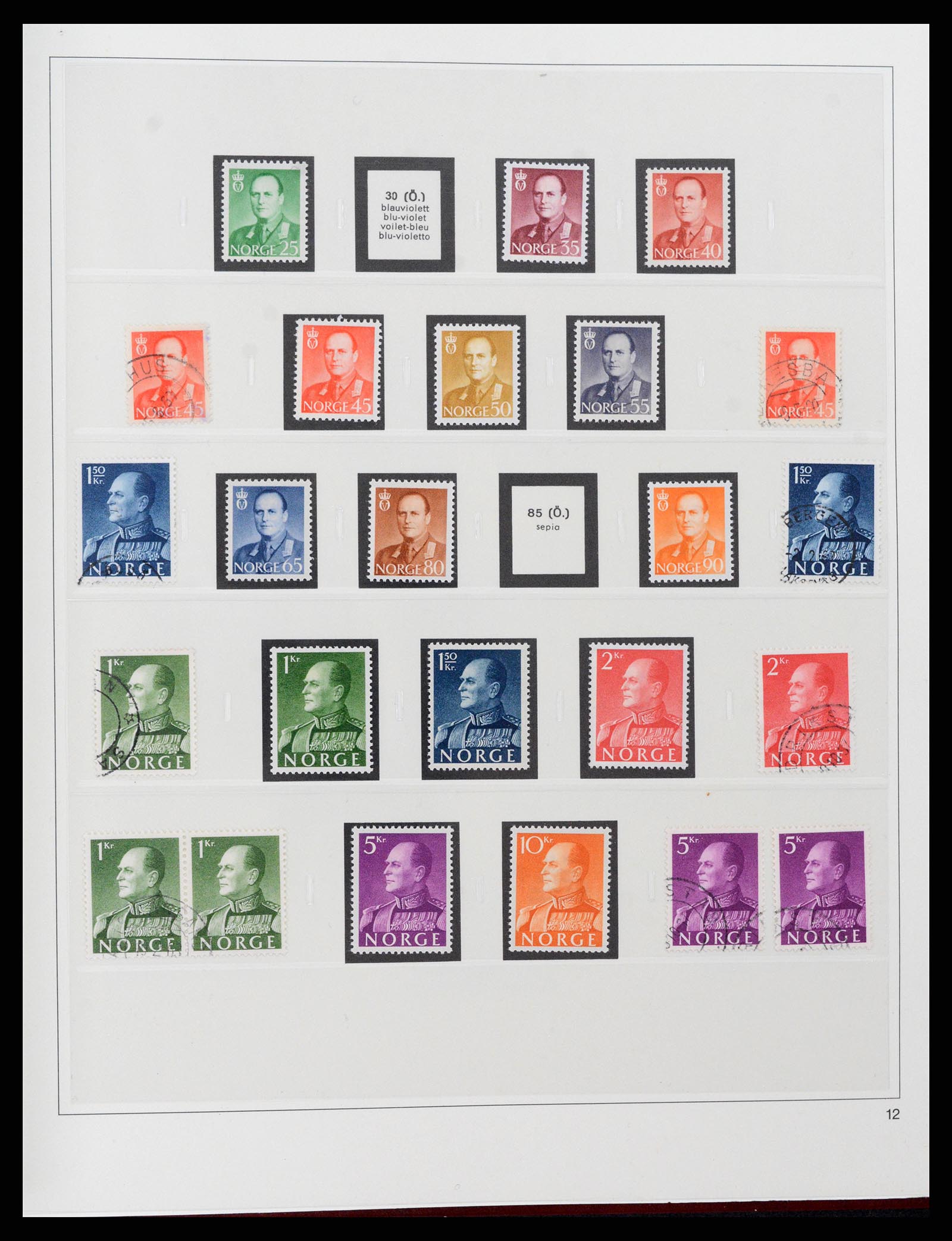 37517 012 - Postzegelverzameling 37517 Noorwegen 1936-2000.