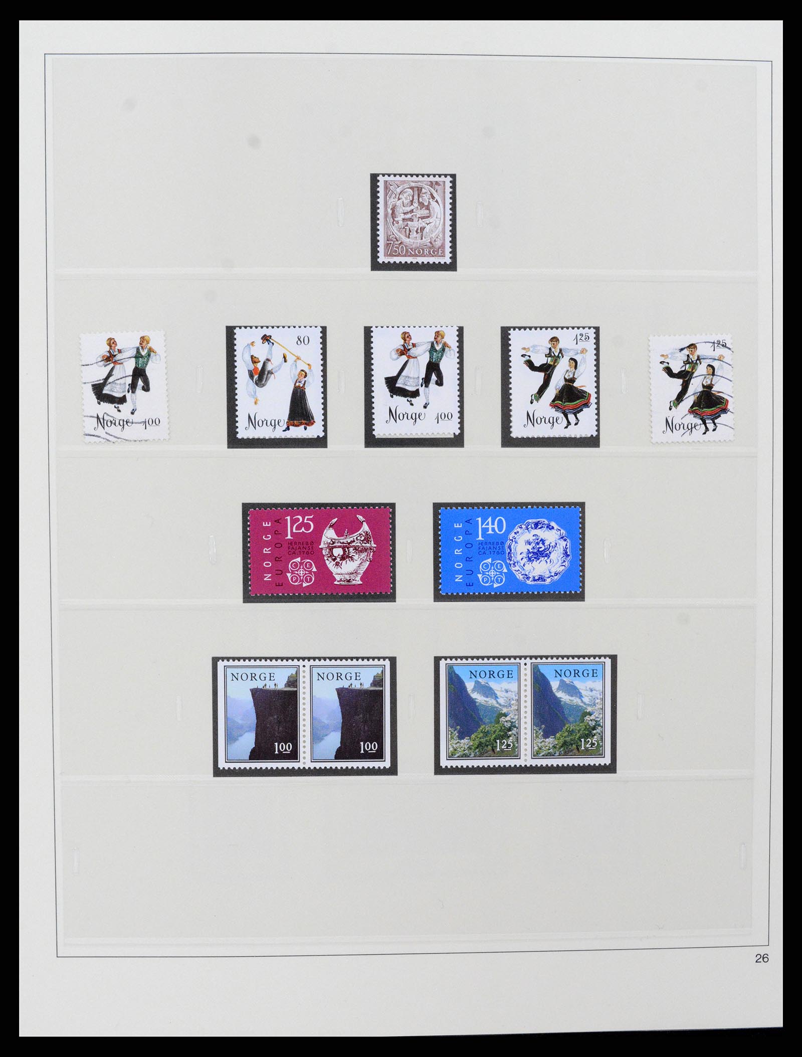 37517 040 - Postzegelverzameling 37517 Noorwegen 1936-2000.