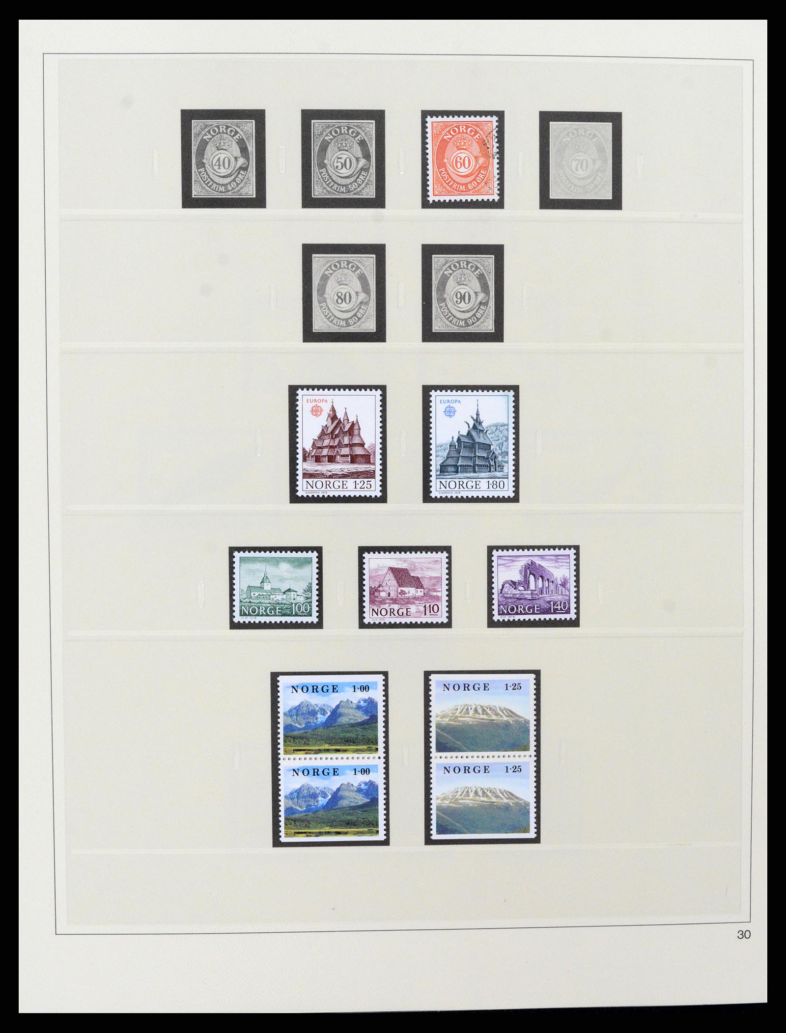 37517 044 - Postzegelverzameling 37517 Noorwegen 1936-2000.