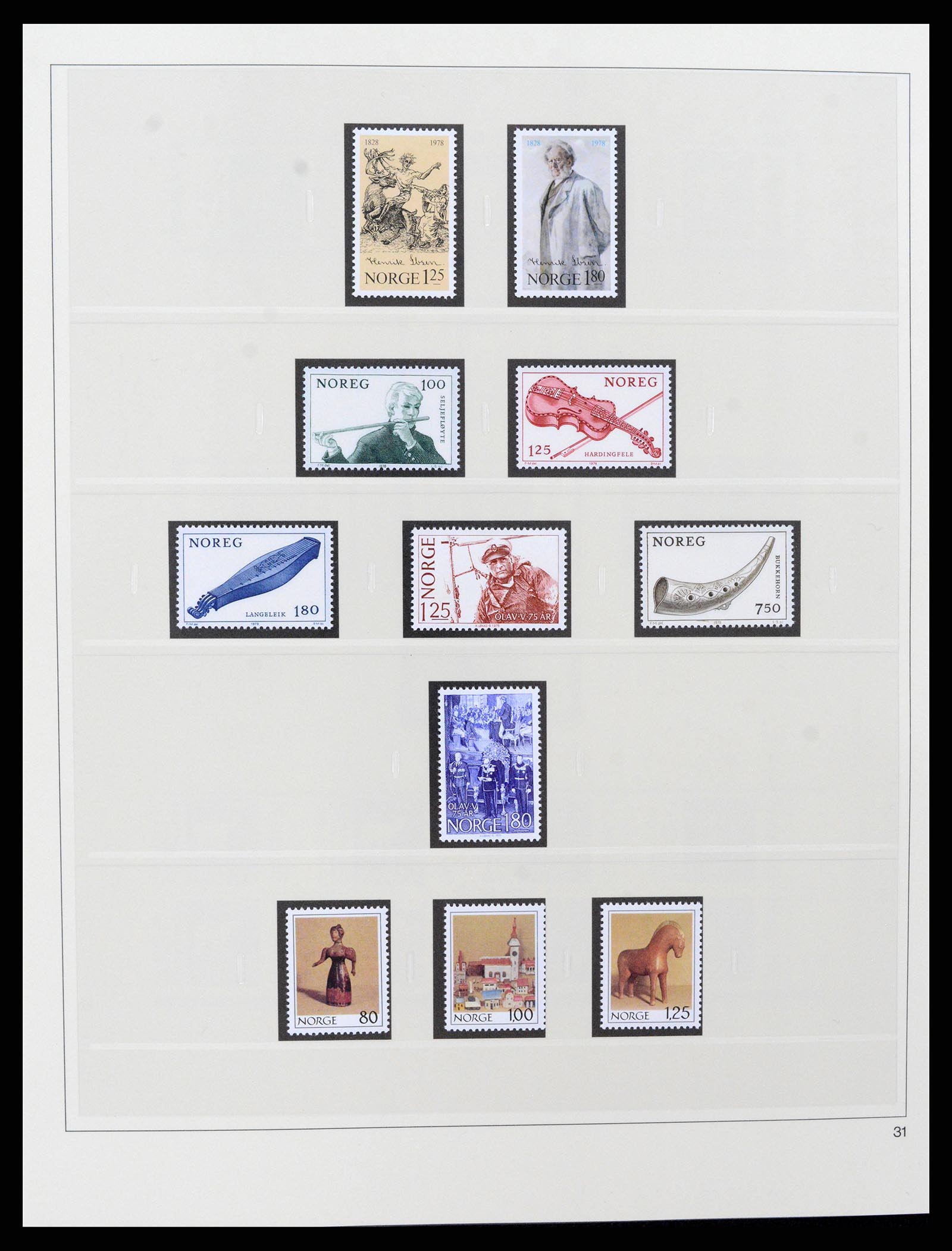 37517 045 - Postzegelverzameling 37517 Noorwegen 1936-2000.
