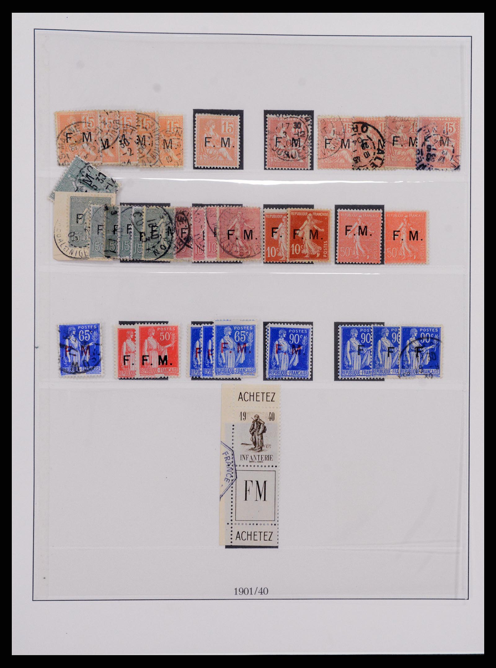 37522 005 - Postzegelverzameling 37522 Frankrijk back of the book 1870-1950.