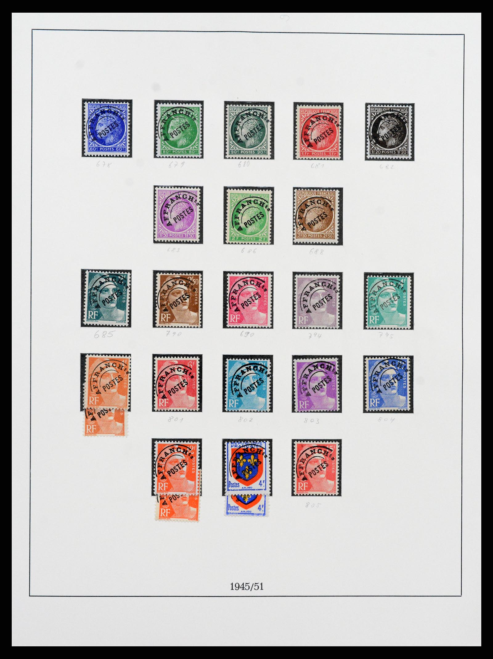 37522 007 - Postzegelverzameling 37522 Frankrijk back of the book 1870-1950.