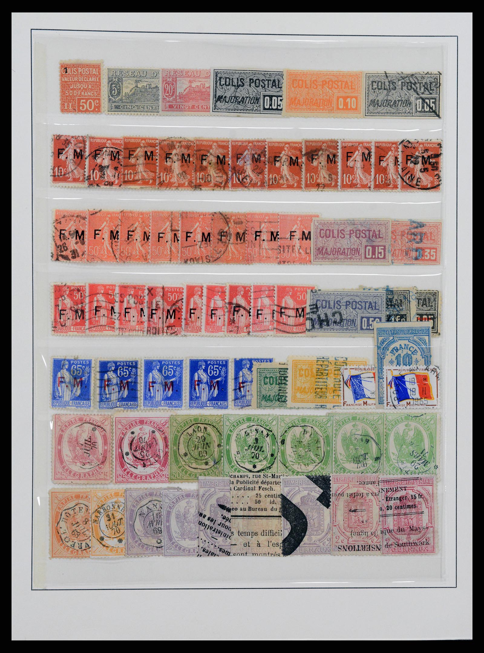37522 008 - Postzegelverzameling 37522 Frankrijk back of the book 1870-1950.