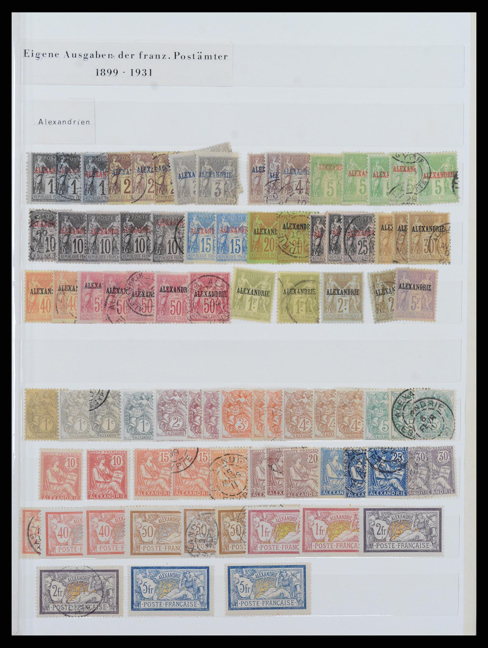 37523 001 - Postzegelverzameling 37523 Buitenlandse kantoren van Frankrijk 1899-1