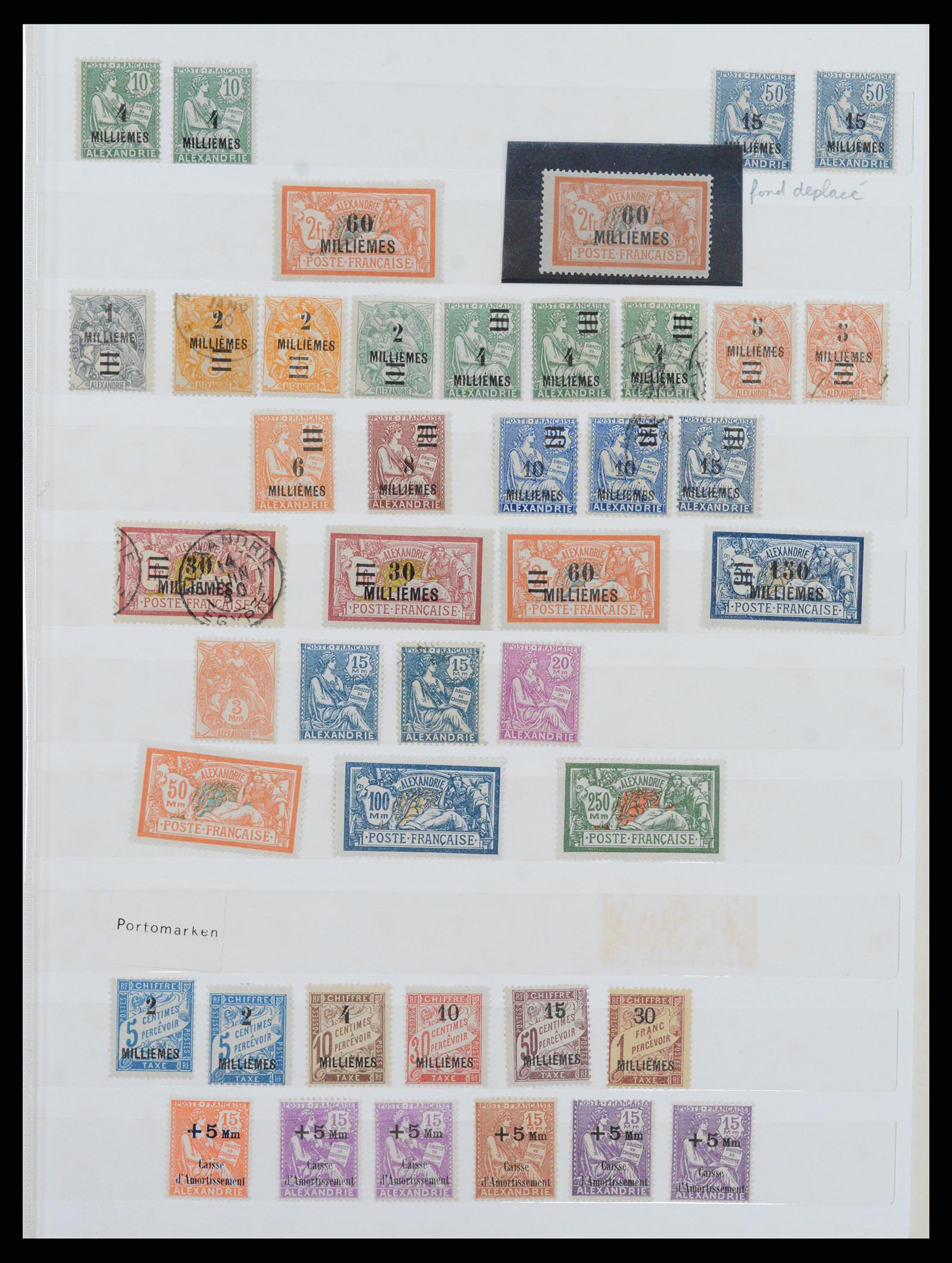 37523 003 - Postzegelverzameling 37523 Buitenlandse kantoren van Frankrijk 1899-1