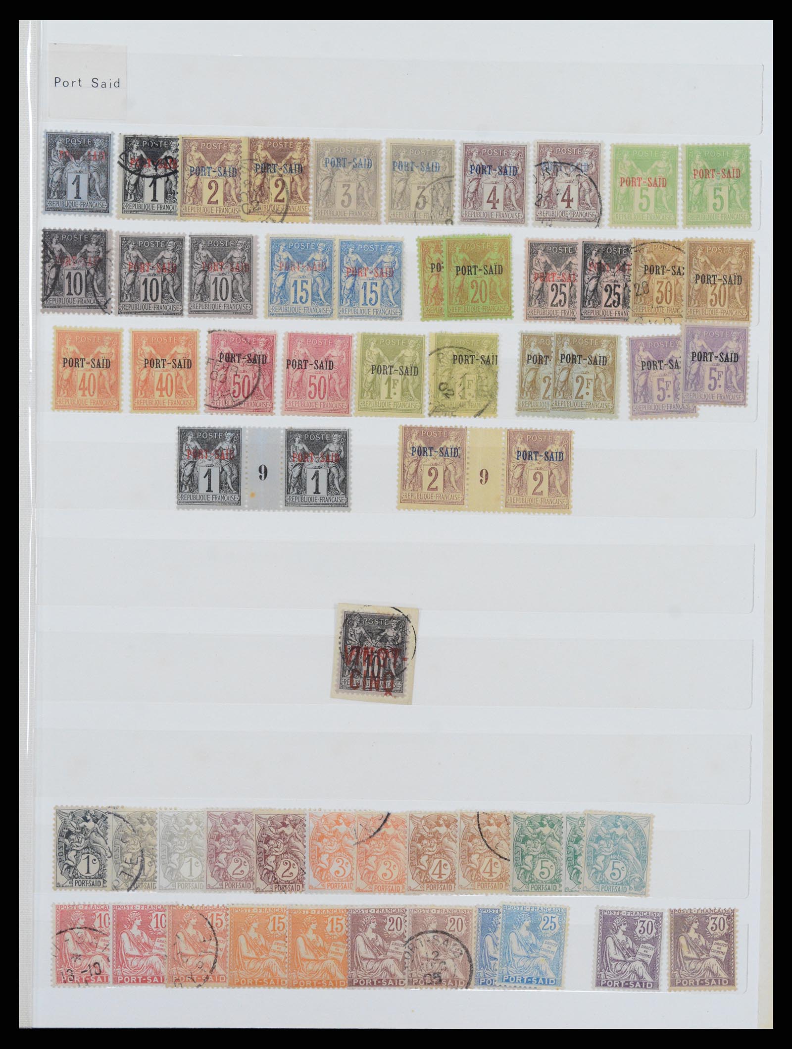 37523 004 - Postzegelverzameling 37523 Buitenlandse kantoren van Frankrijk 1899-1