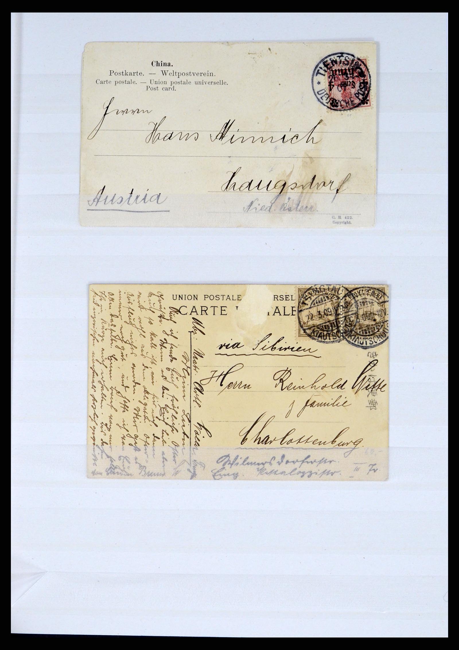 37527 001 - Postzegelverzameling 37527 Kiautschou 1898-1919.