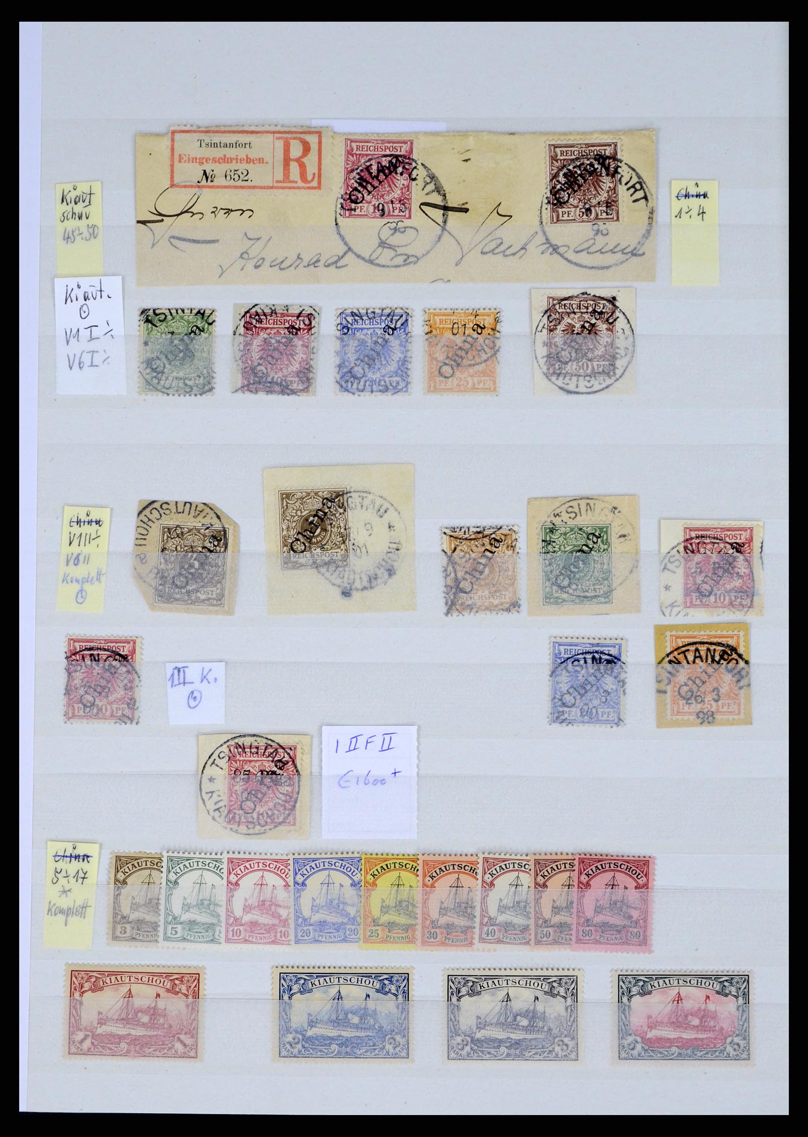 37527 002 - Postzegelverzameling 37527 Kiautschou 1898-1919.