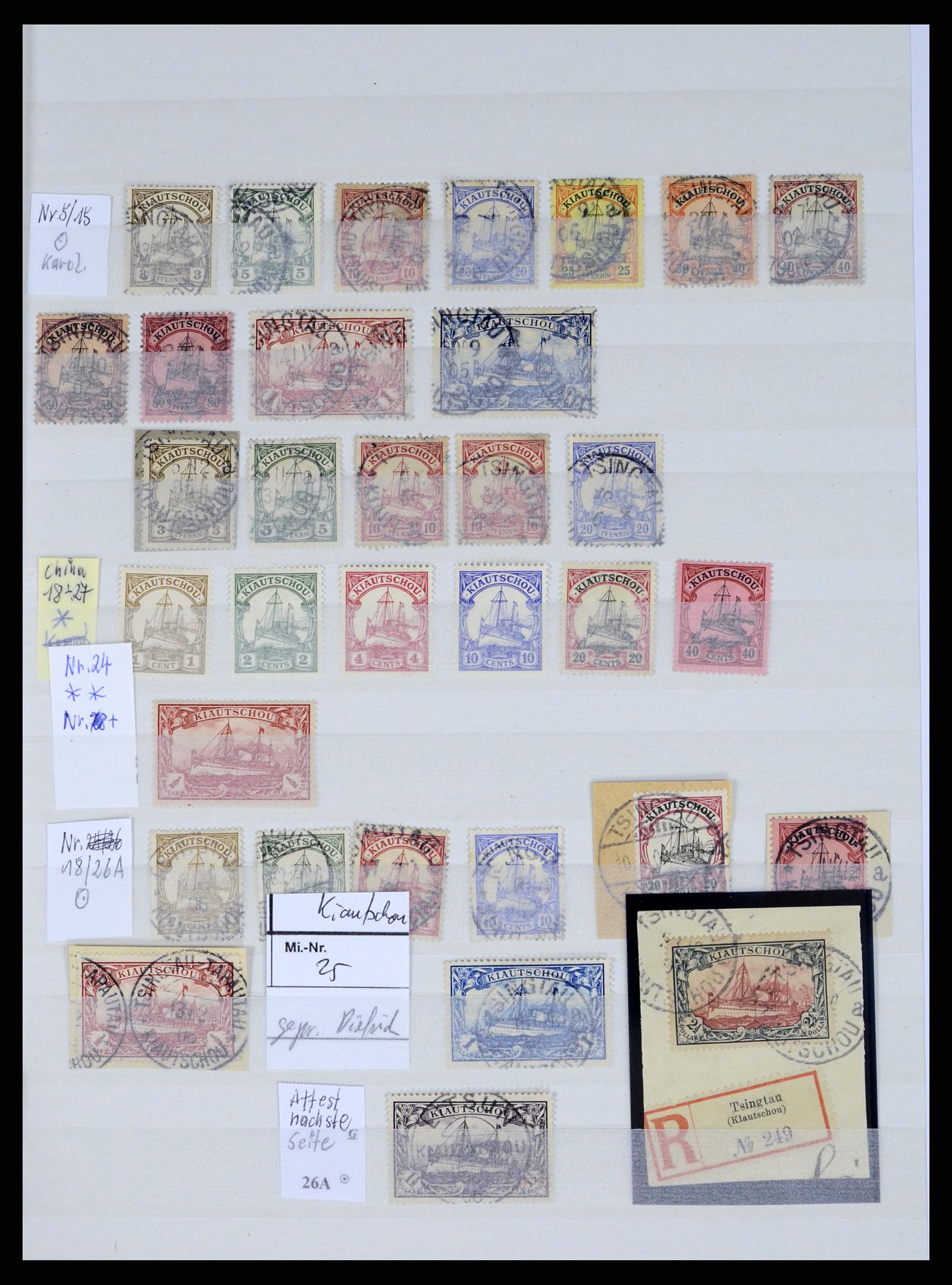 37527 003 - Postzegelverzameling 37527 Kiautschou 1898-1919.