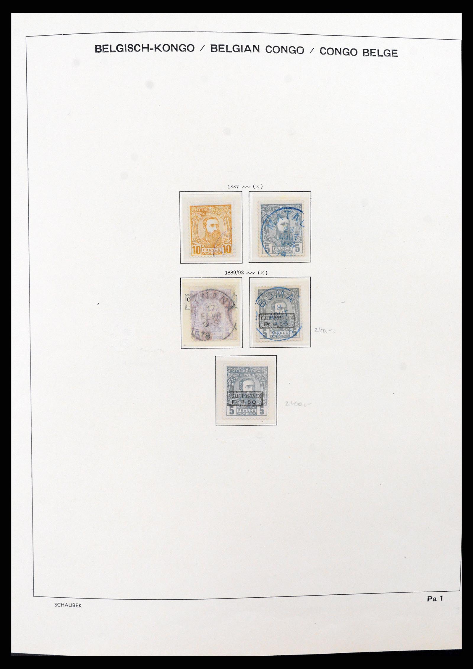 37530 004 - Postzegelverzameling 37530 Belgisch Congo 1886-1961.