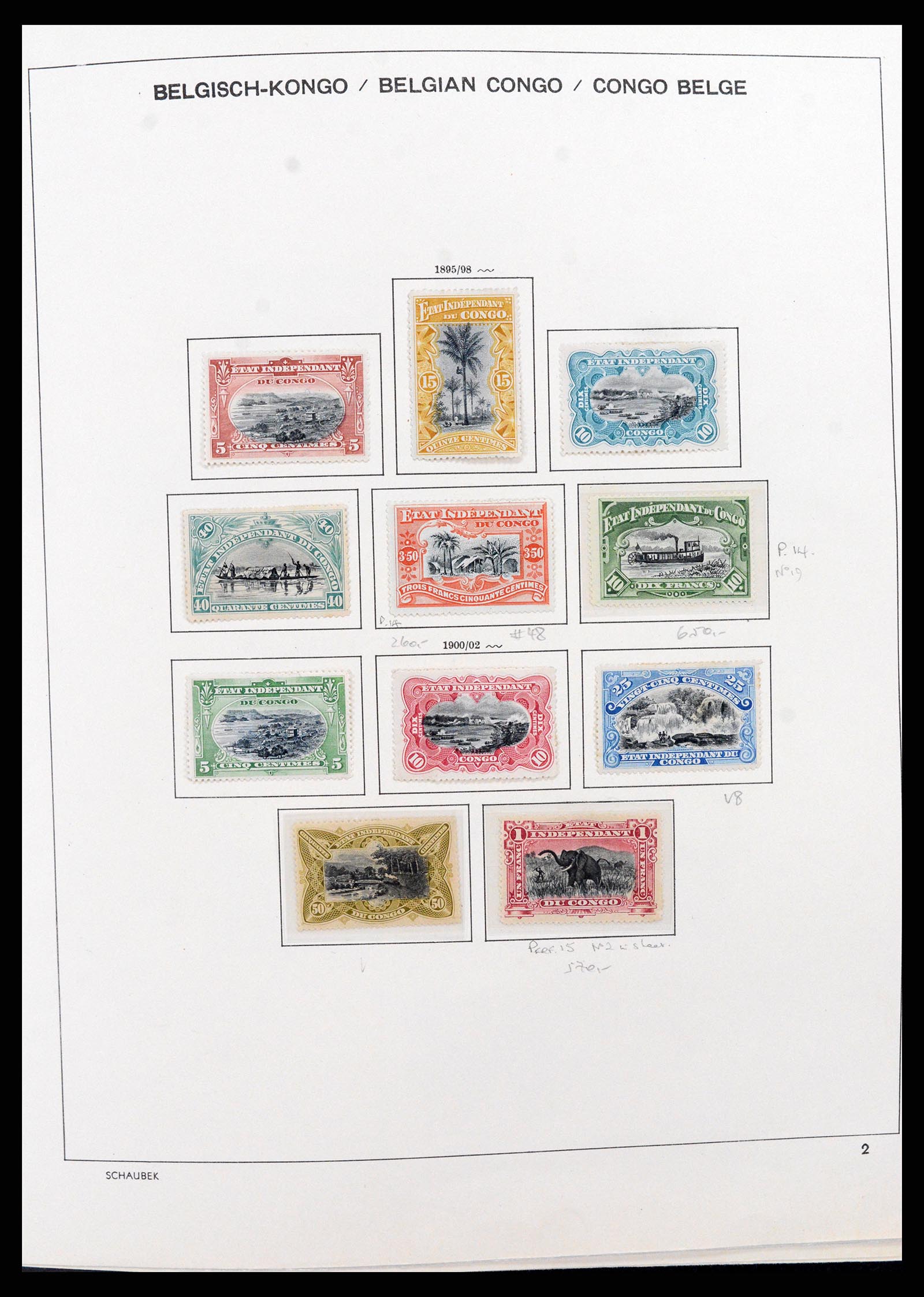 37530 005 - Postzegelverzameling 37530 Belgisch Congo 1886-1961.