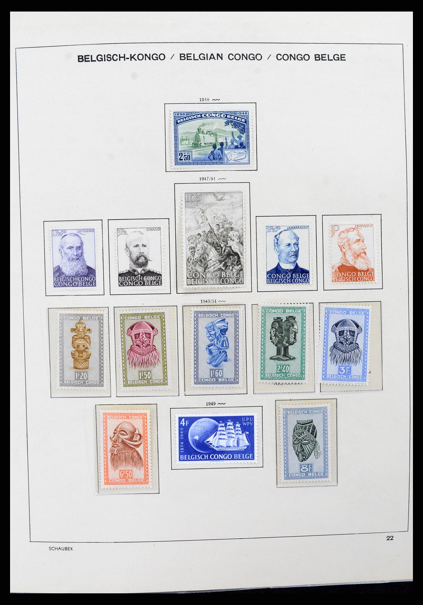 37530 027 - Postzegelverzameling 37530 Belgisch Congo 1886-1961.