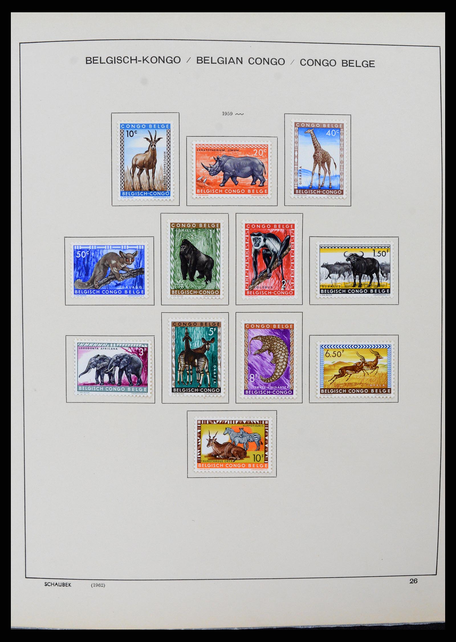 37530 031 - Postzegelverzameling 37530 Belgisch Congo 1886-1961.