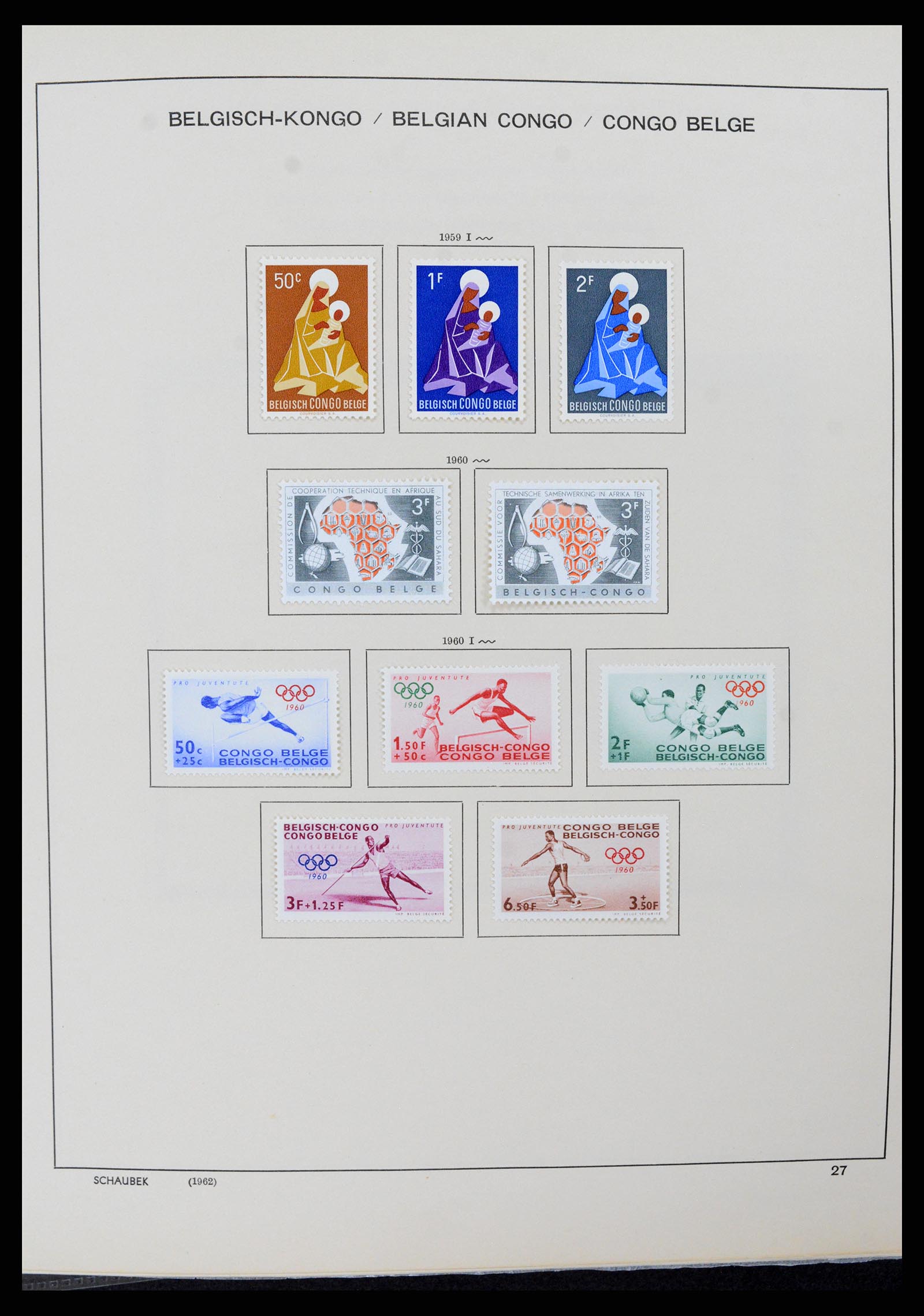37530 032 - Postzegelverzameling 37530 Belgisch Congo 1886-1961.