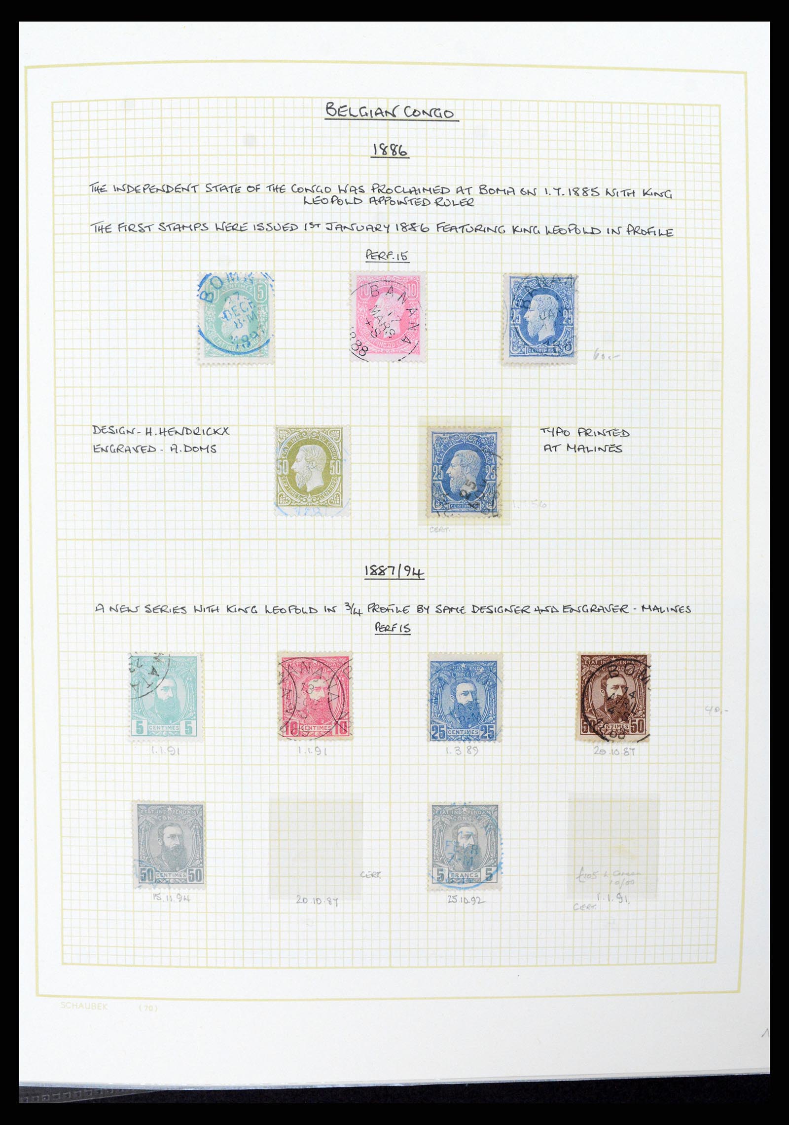 37530 038 - Postzegelverzameling 37530 Belgisch Congo 1886-1961.
