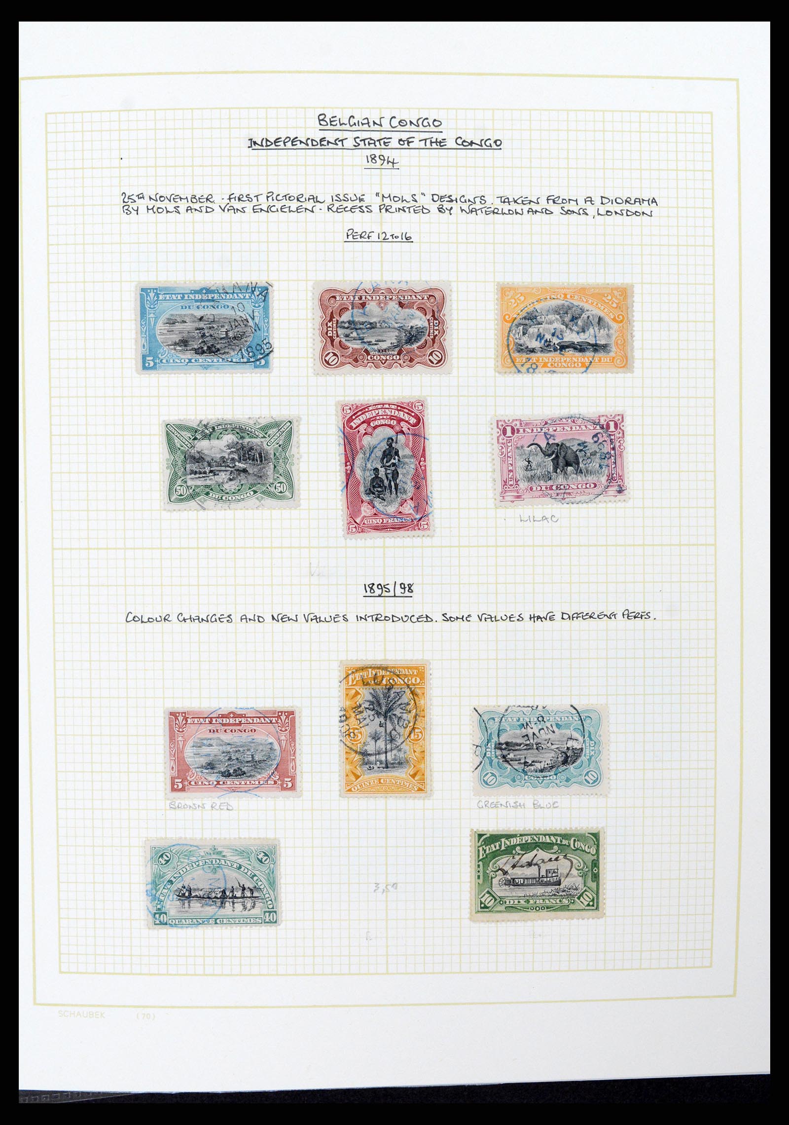 37530 041 - Postzegelverzameling 37530 Belgisch Congo 1886-1961.