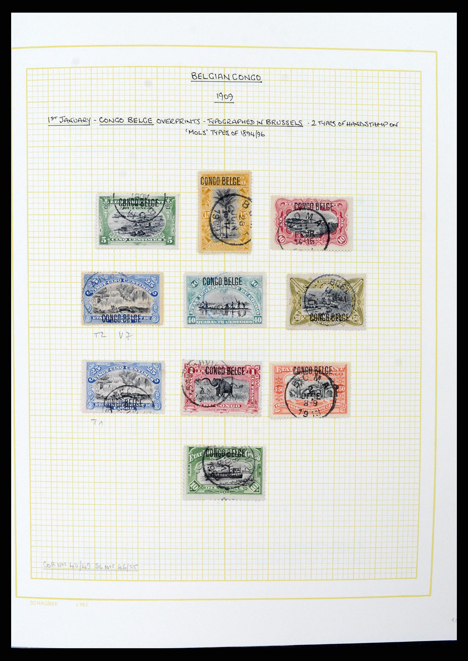 37530 045 - Postzegelverzameling 37530 Belgisch Congo 1886-1961.