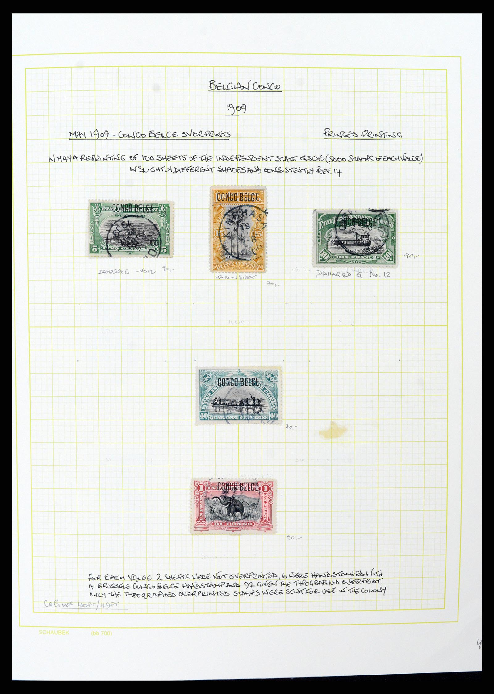 37530 046 - Postzegelverzameling 37530 Belgisch Congo 1886-1961.