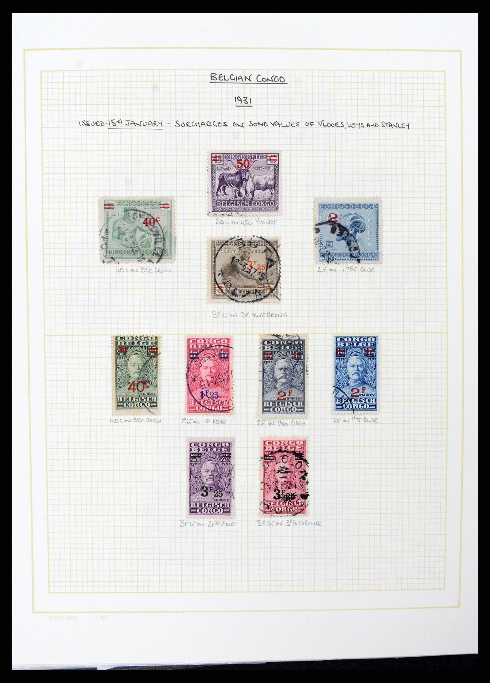 37530 073 - Postzegelverzameling 37530 Belgisch Congo 1886-1961.