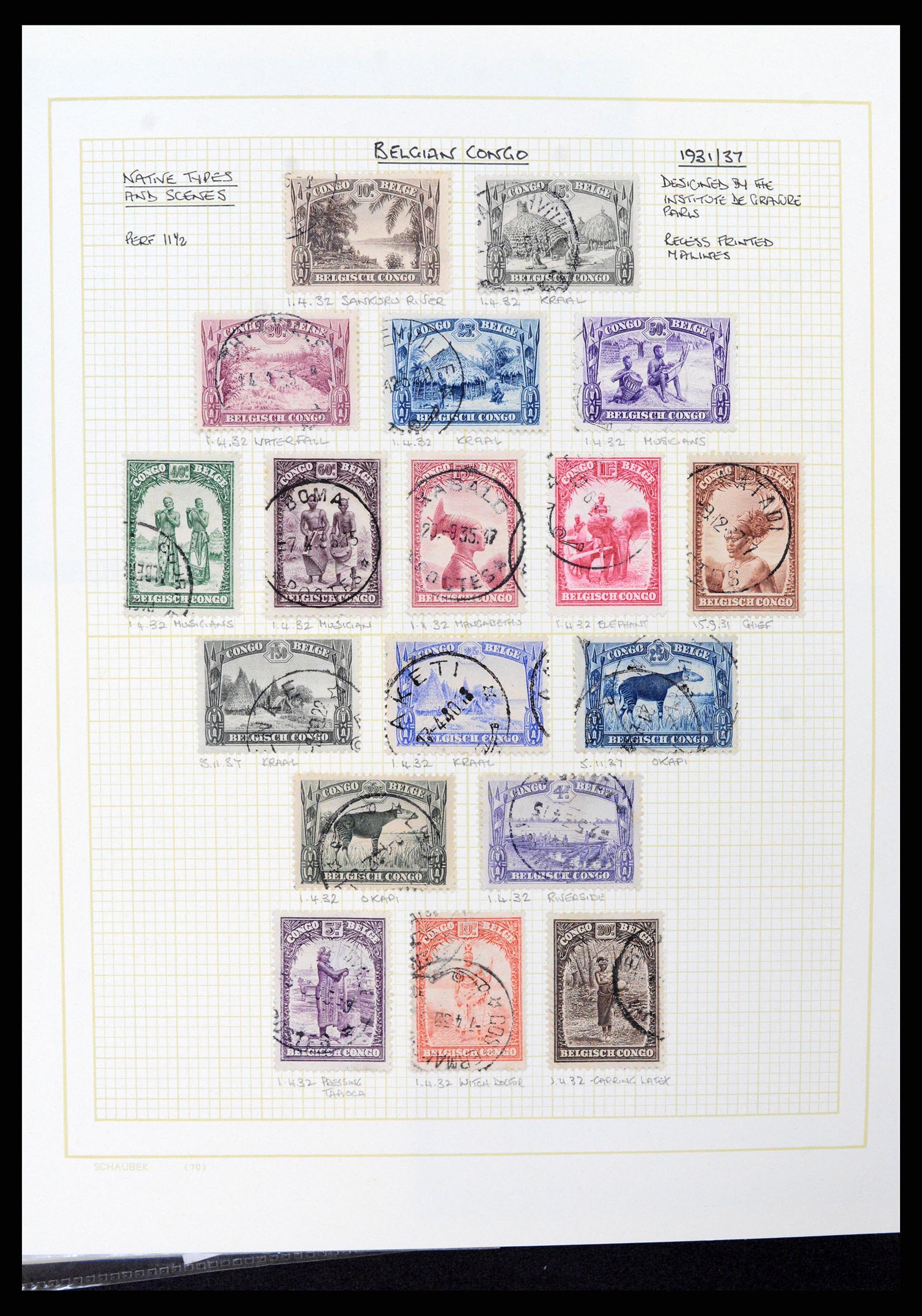 37530 074 - Postzegelverzameling 37530 Belgisch Congo 1886-1961.