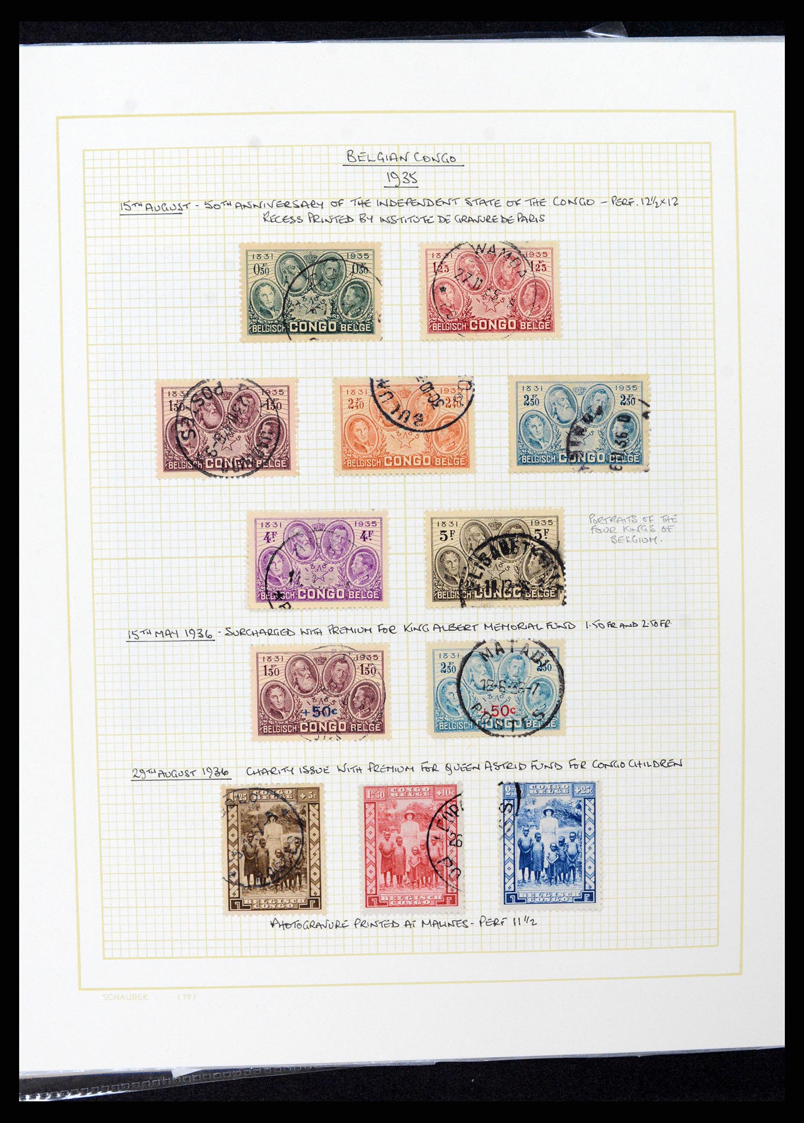 37530 081 - Postzegelverzameling 37530 Belgisch Congo 1886-1961.