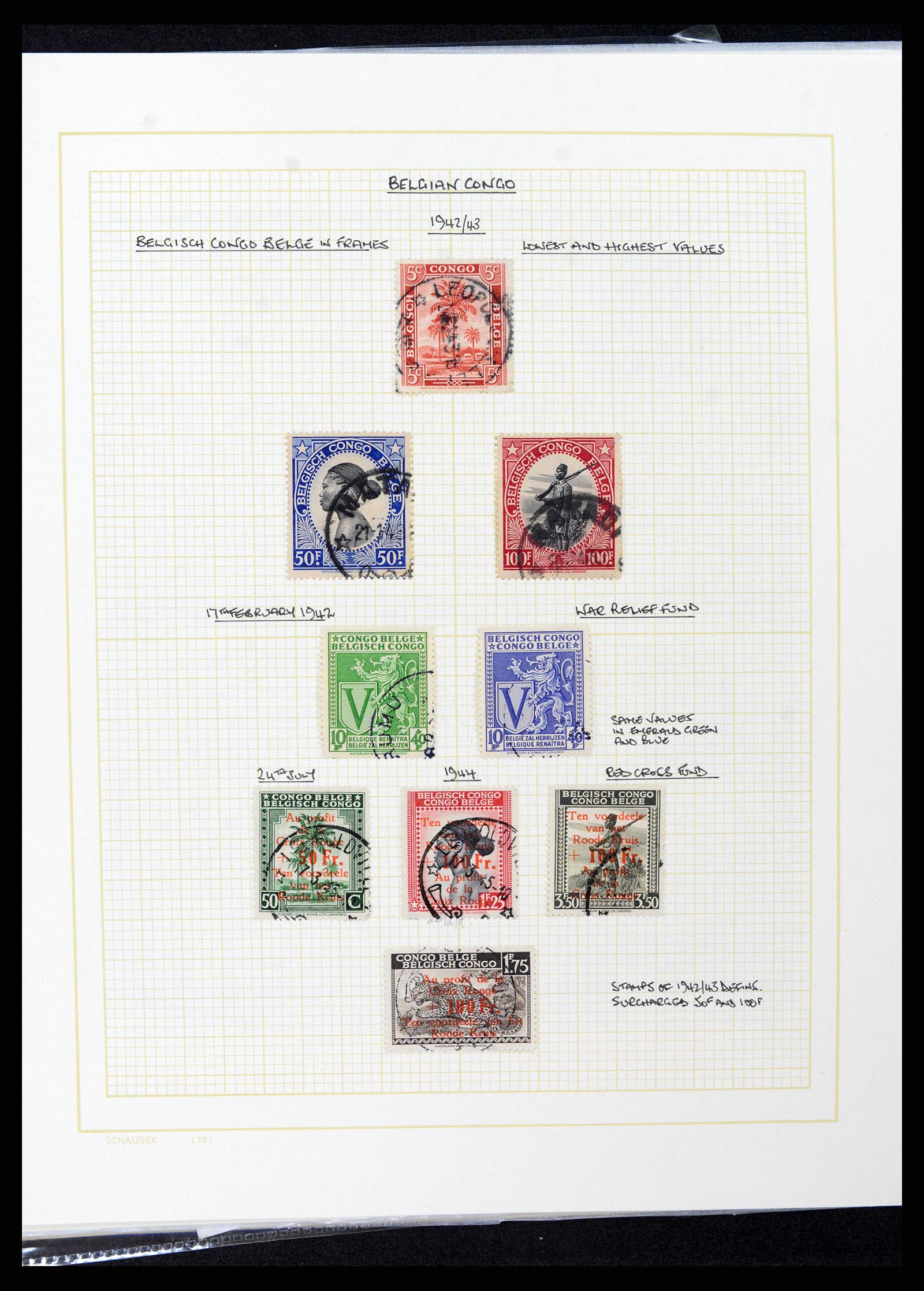 37530 091 - Postzegelverzameling 37530 Belgisch Congo 1886-1961.