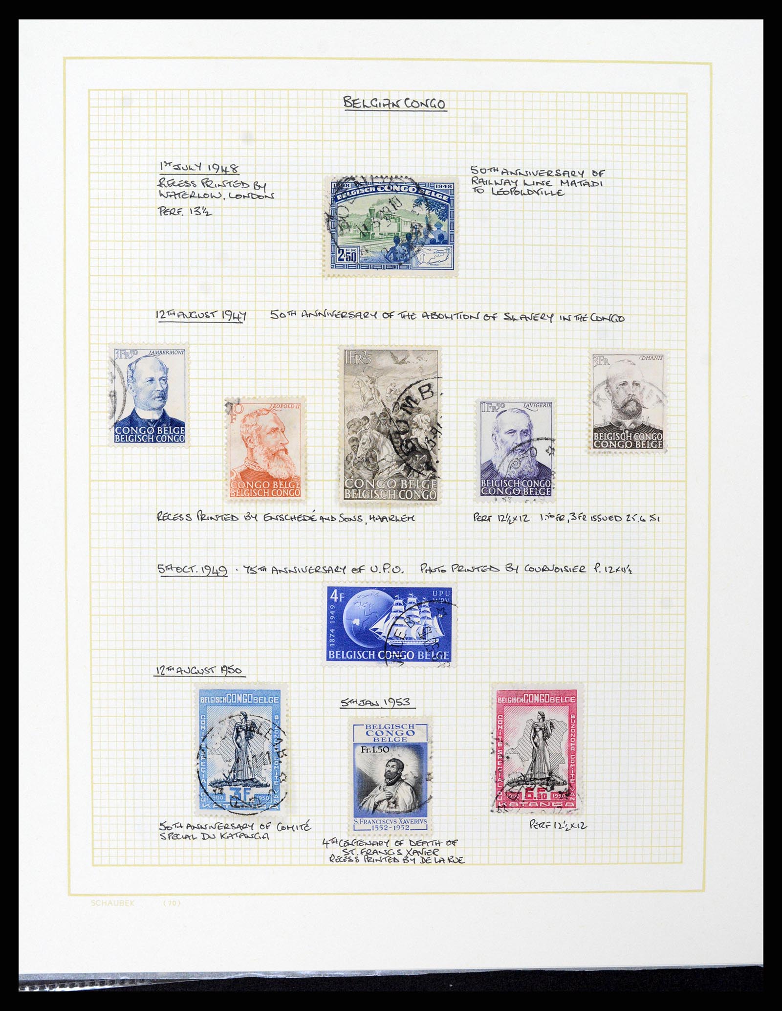 37530 101 - Postzegelverzameling 37530 Belgisch Congo 1886-1961.