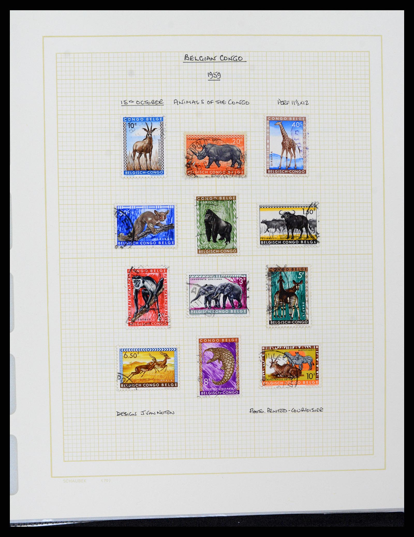 37530 111 - Postzegelverzameling 37530 Belgisch Congo 1886-1961.