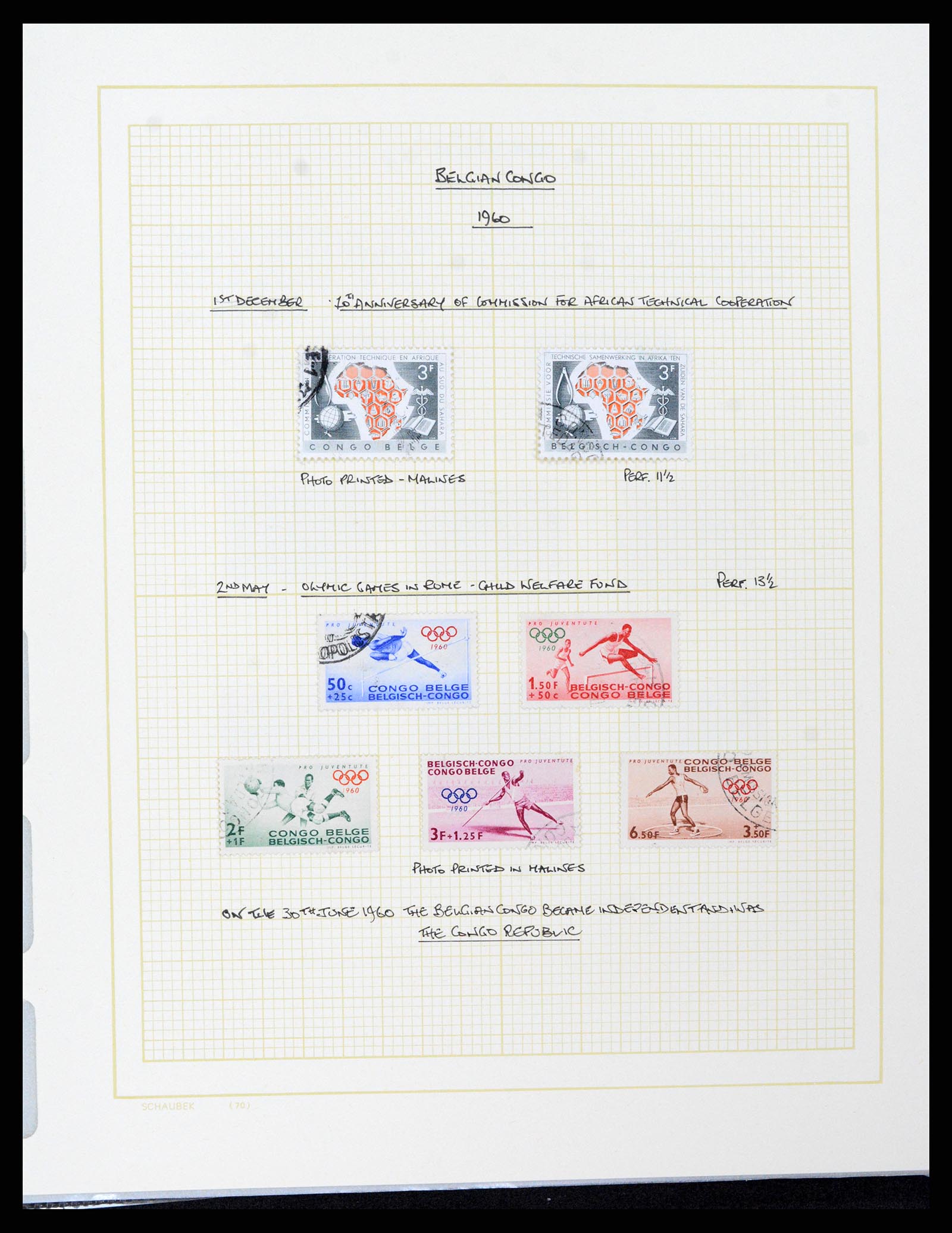 37530 112 - Postzegelverzameling 37530 Belgisch Congo 1886-1961.