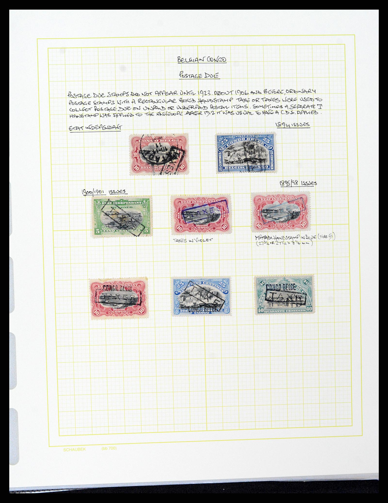 37530 113 - Postzegelverzameling 37530 Belgisch Congo 1886-1961.
