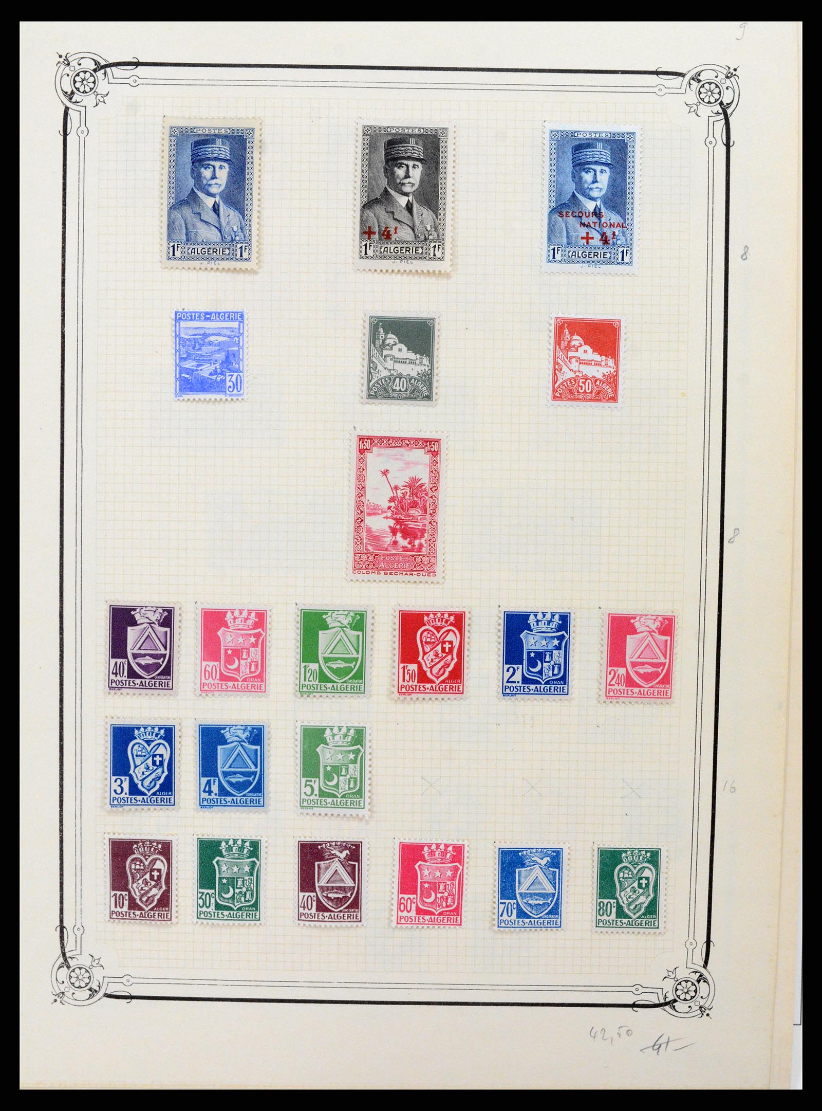37532 009 - Postzegelverzameling 37532 Algerije 1924-1985.
