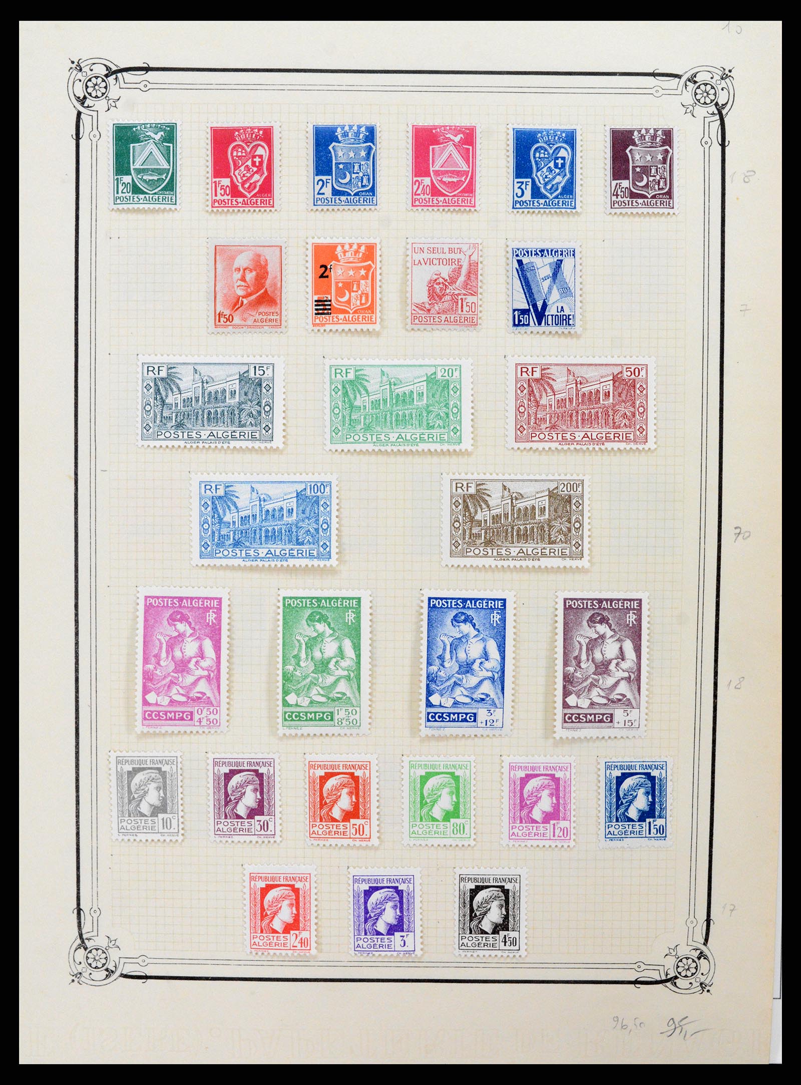 37532 010 - Postzegelverzameling 37532 Algerije 1924-1985.