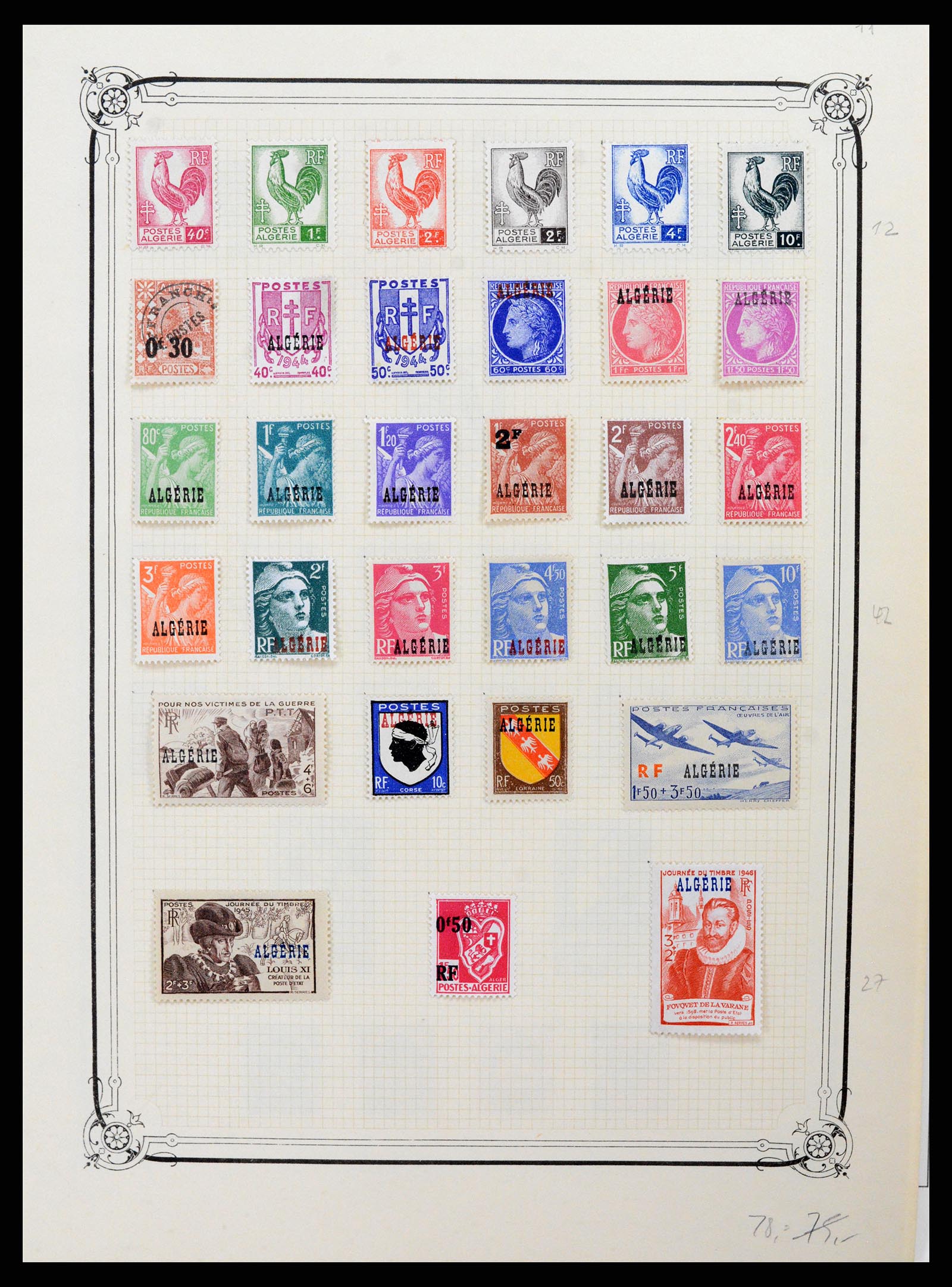 37532 011 - Postzegelverzameling 37532 Algerije 1924-1985.