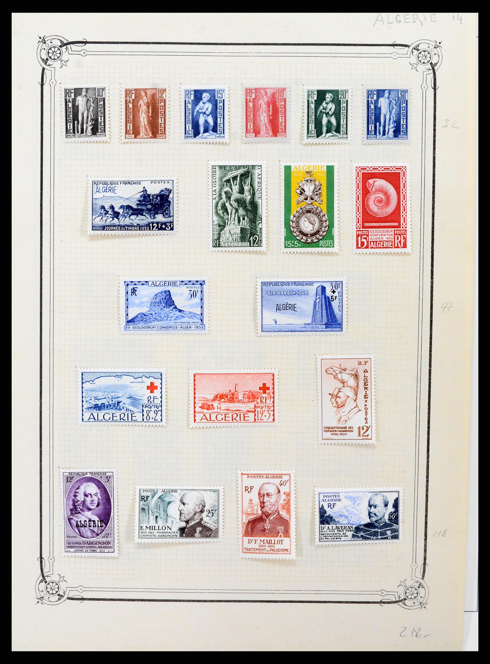 37532 014 - Postzegelverzameling 37532 Algerije 1924-1985.