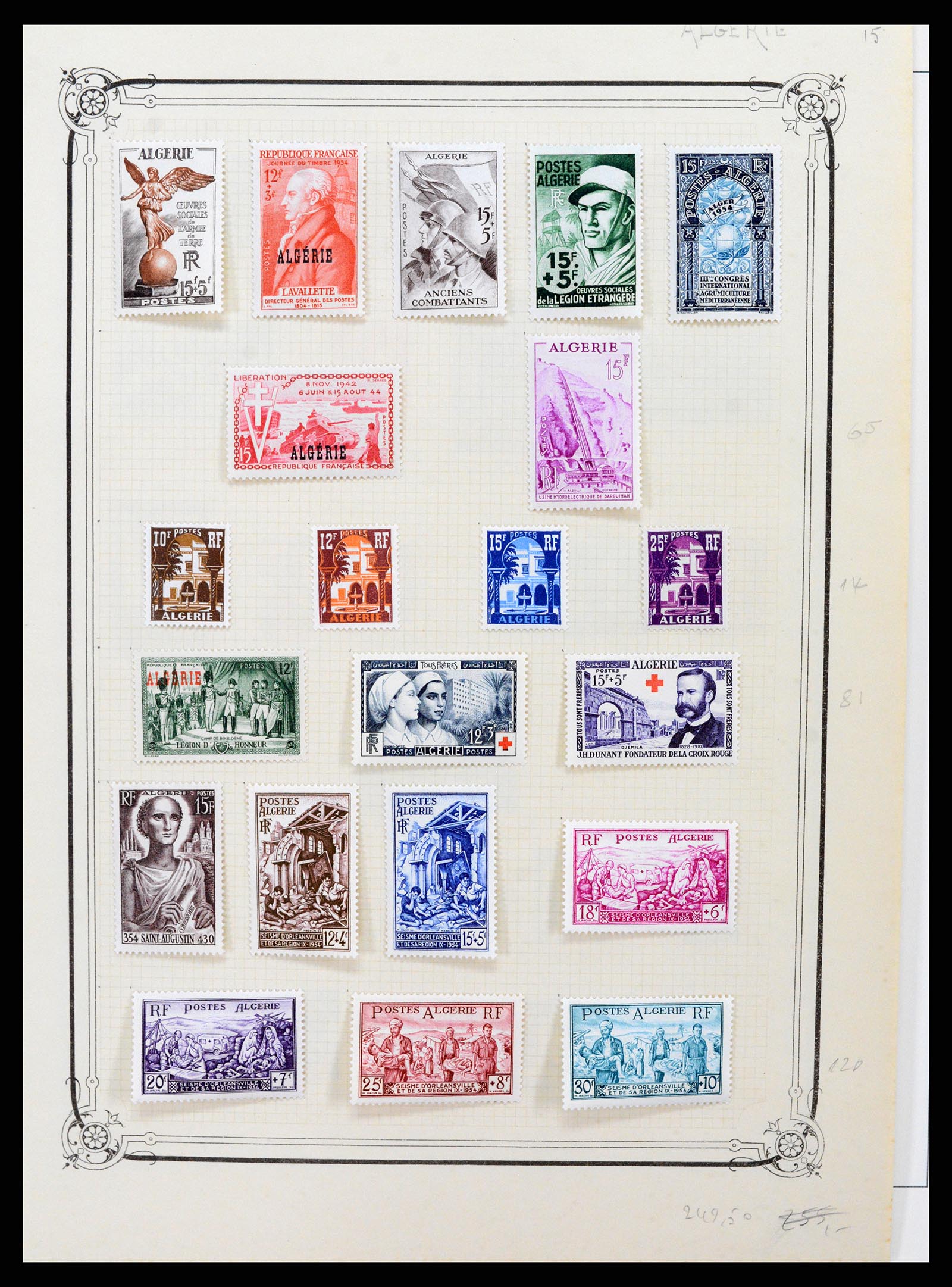 37532 015 - Postzegelverzameling 37532 Algerije 1924-1985.