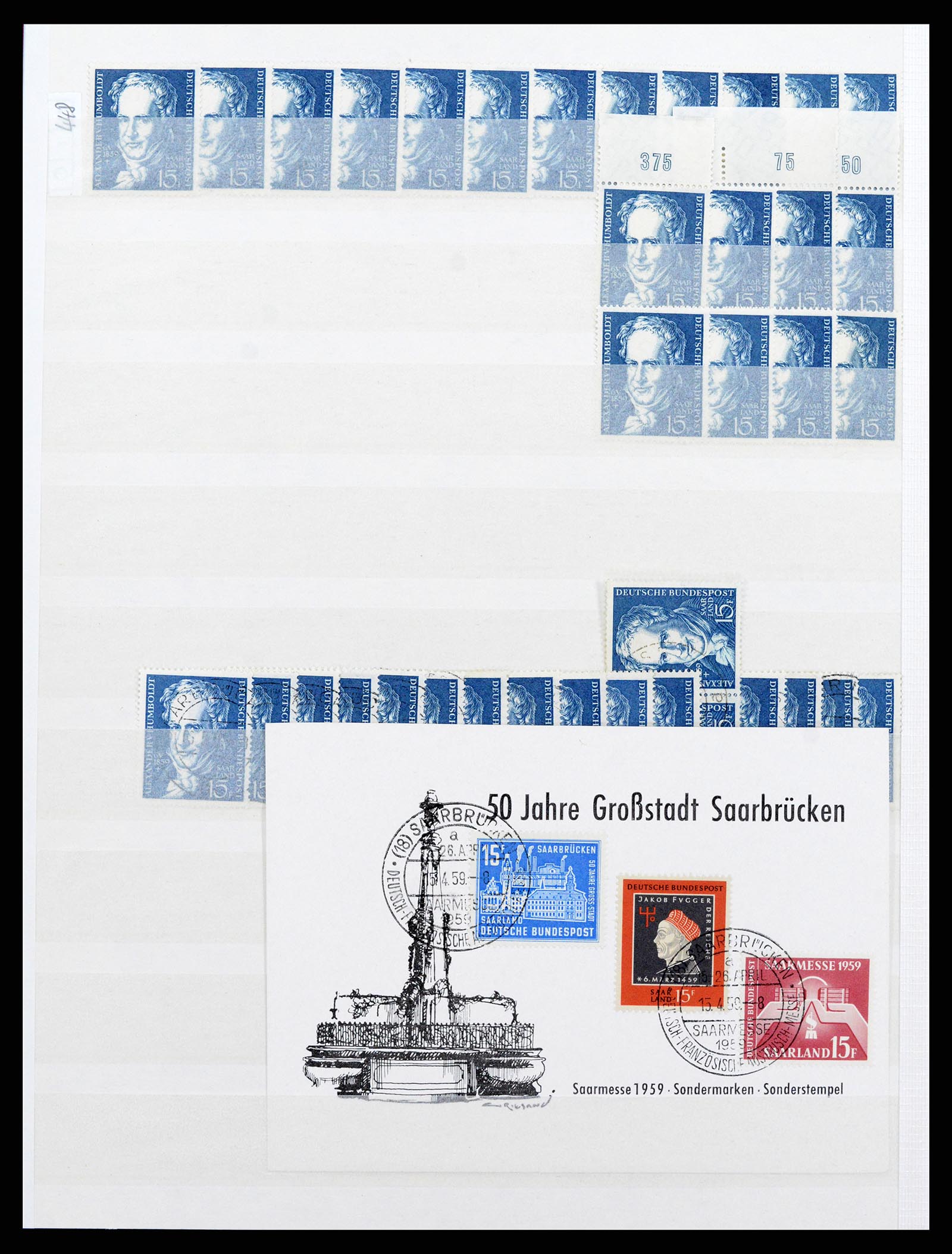 37534 096 - Postzegelverzameling 37534 Duitse gebieden en bezettingen 1920-1959.