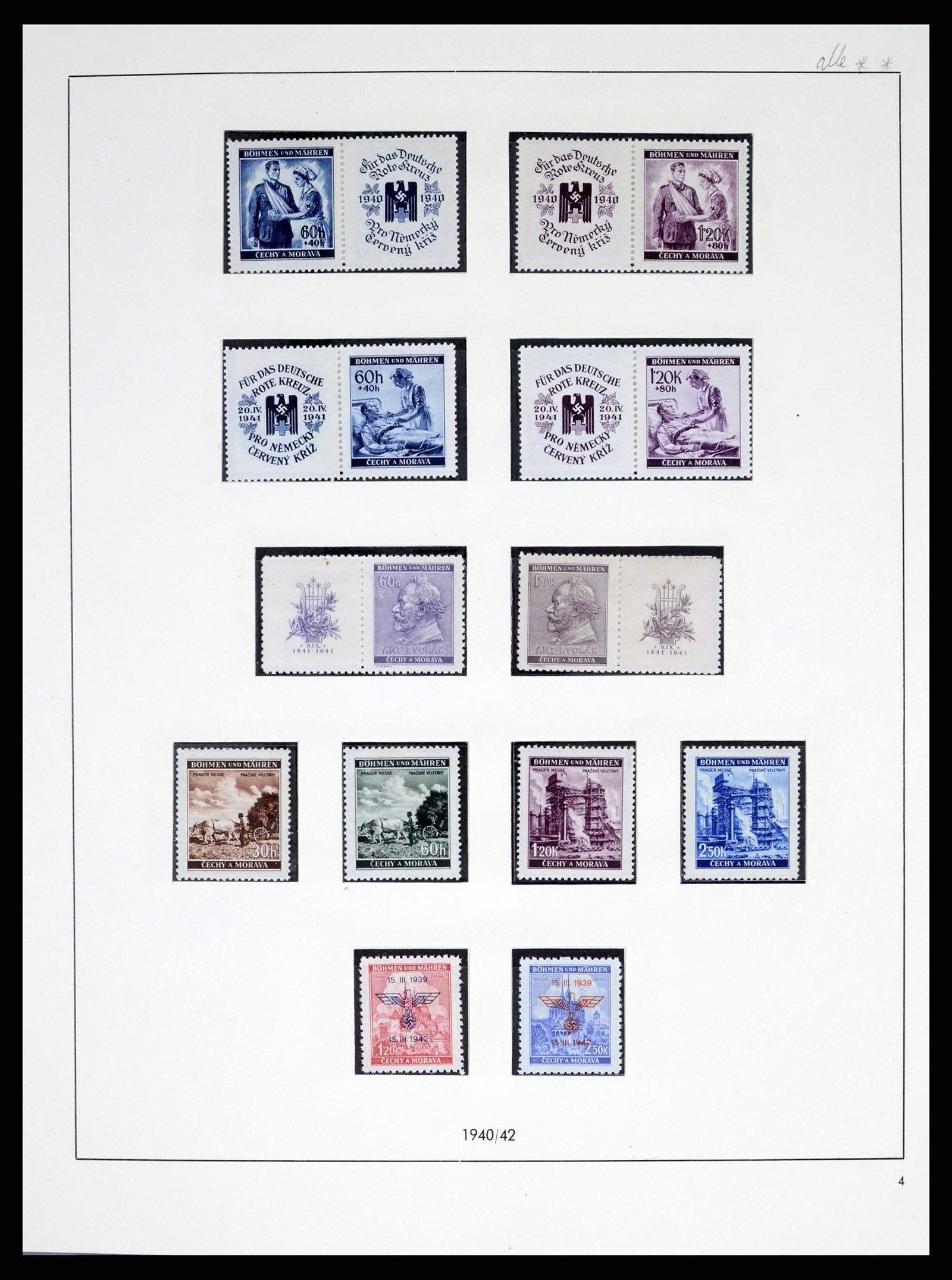 37535 010 - Postzegelverzameling 37535 Duitse bezetting 2e wereldoorlog 1939-1945