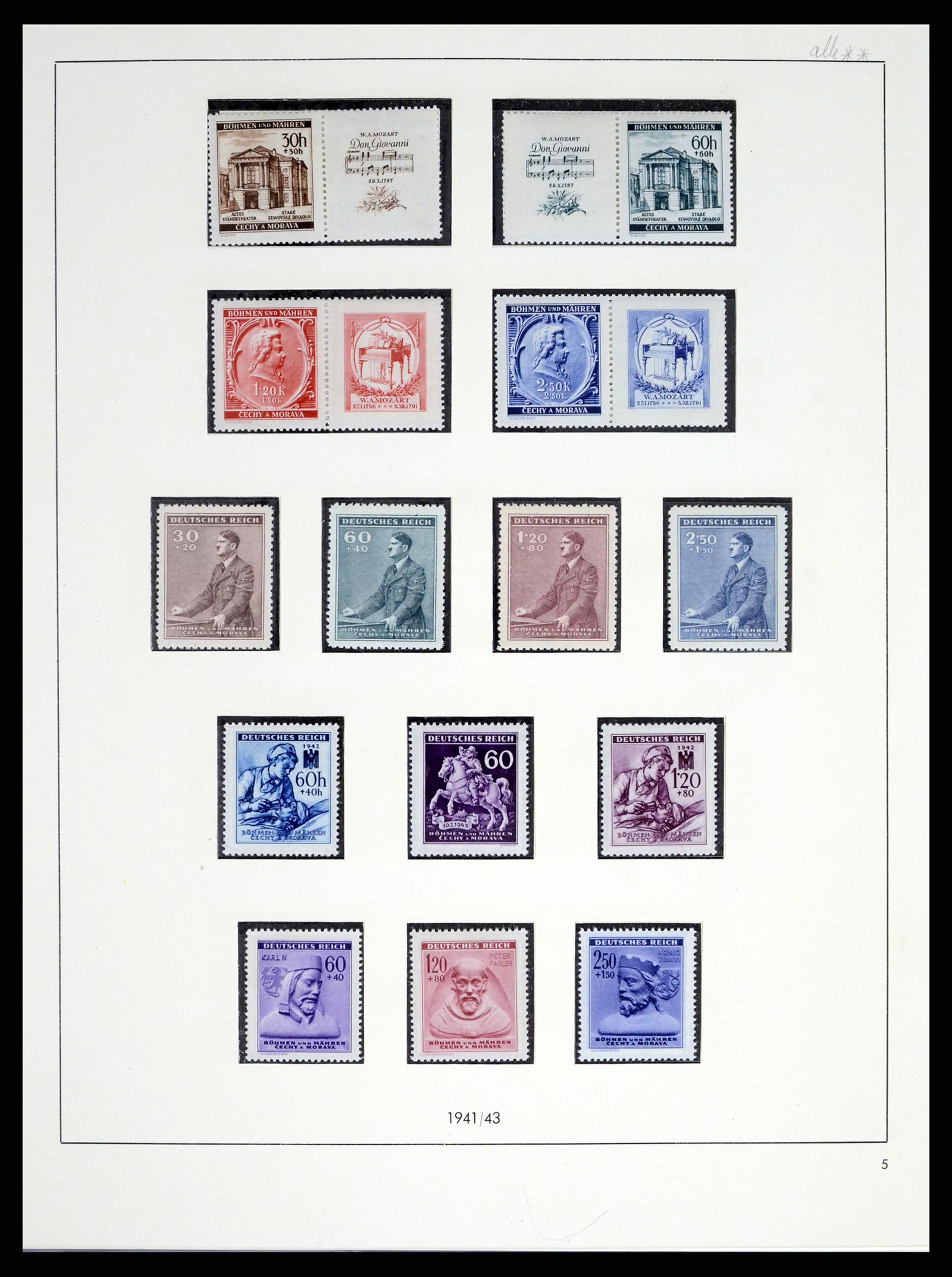 37535 014 - Stamp collection 37535 German occupation second worldwar 1939-1945.