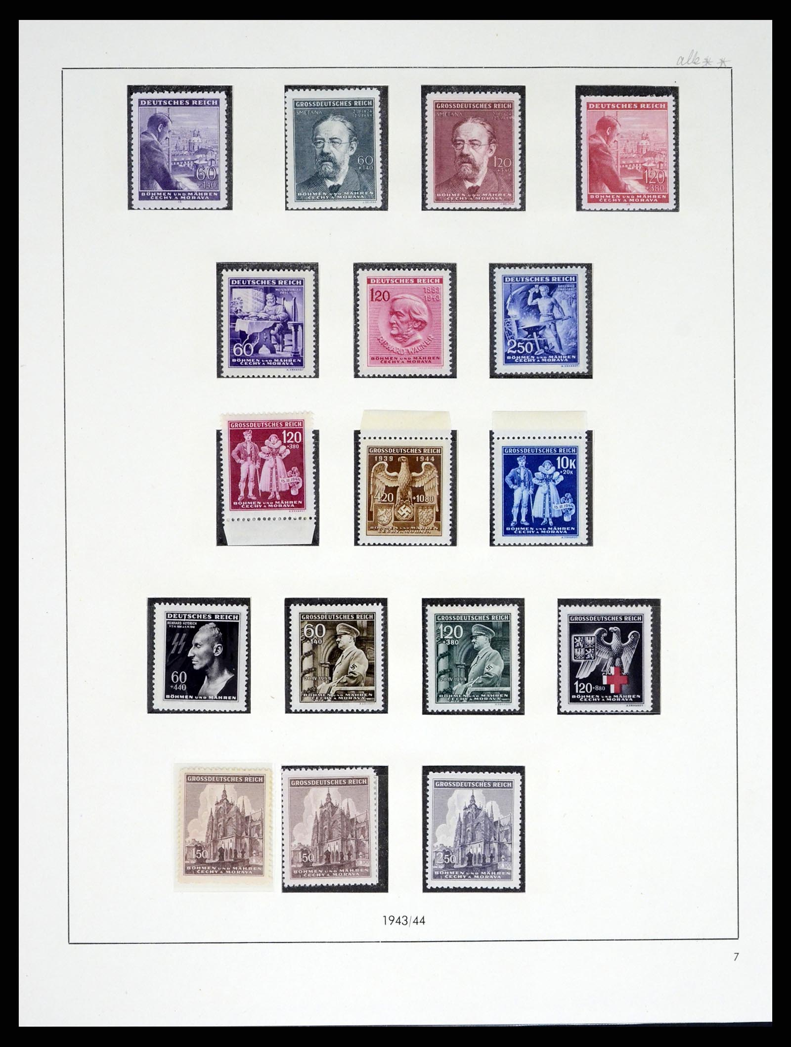37535 020 - Stamp collection 37535 German occupation second worldwar 1939-1945.