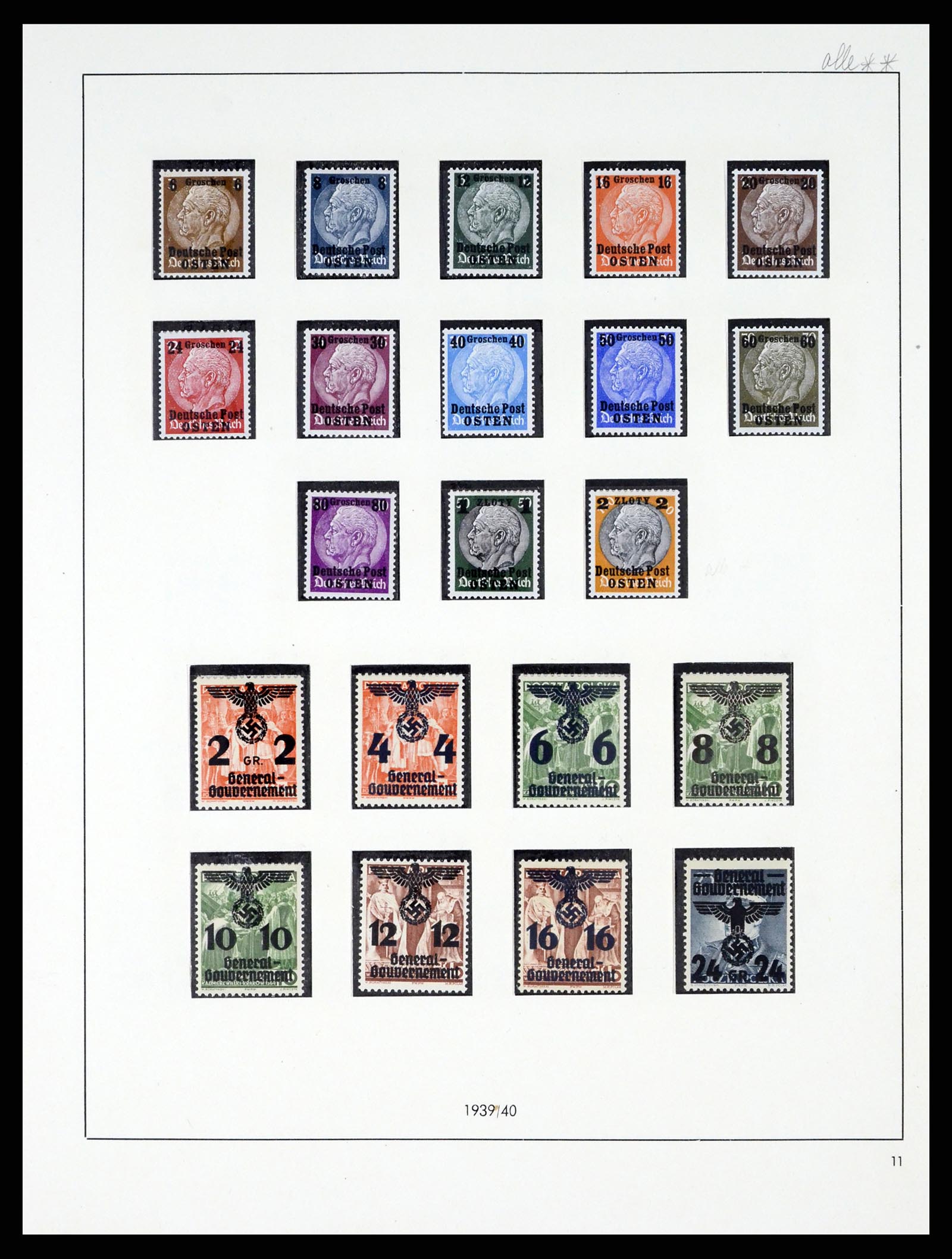 37535 042 - Postzegelverzameling 37535 Duitse bezetting 2e wereldoorlog 1939-1945